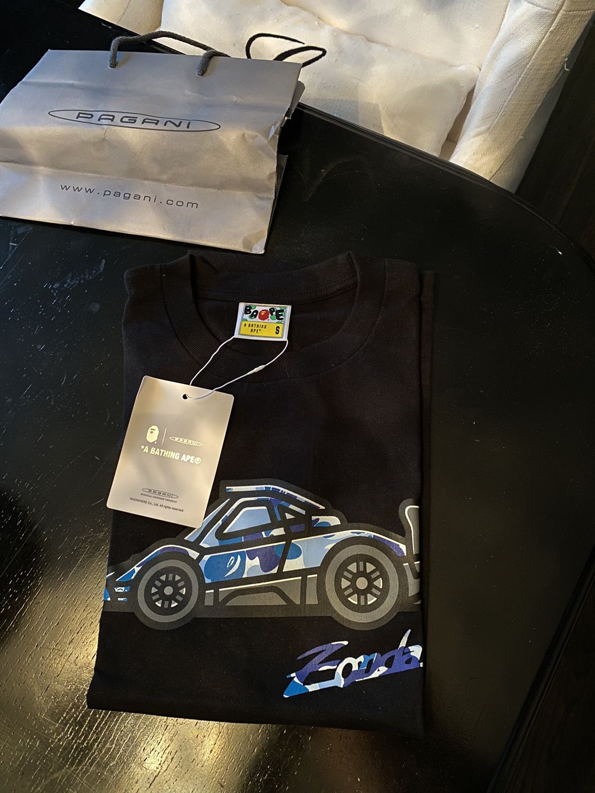 Bape BAPE x Pagani 20th Anniversary Graphic Tee (RARE) Size US S / EU 44-46 / 1 - 4 Thumbnail