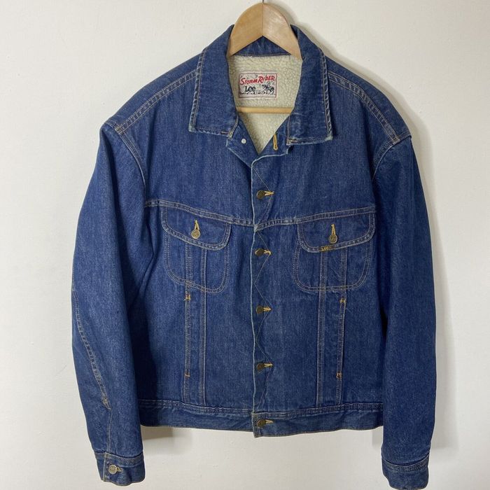 Lee Vintage Lee Storm Rider 46 Sherpa Lined 80s XL Denim Jacket | Grailed