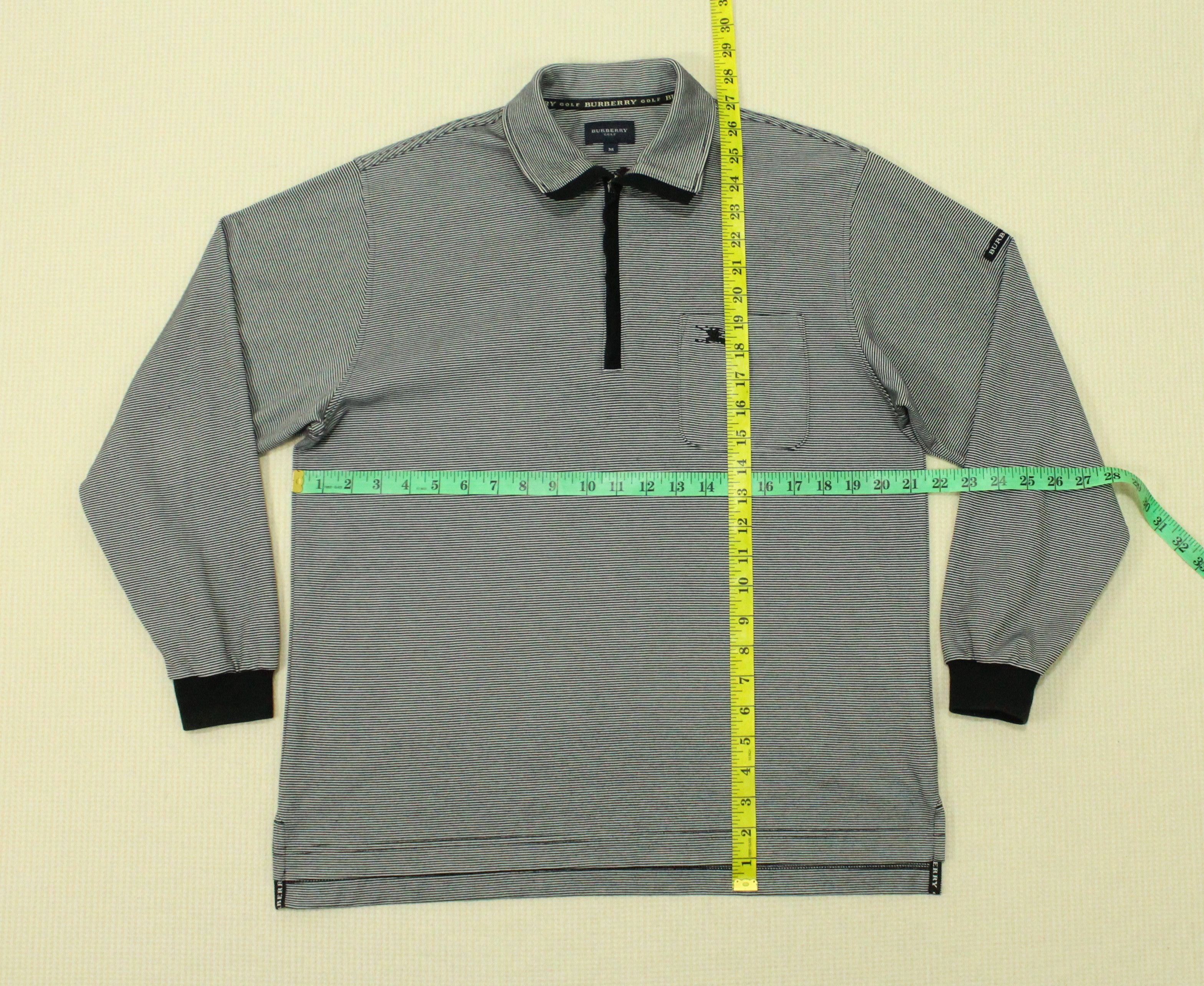 Burberry × Japanese Brand BURBERRY Shirt Golf Small Striped Pocket Fit Like S/M Size Size US M / EU 48-50 / 2 - 14 Thumbnail