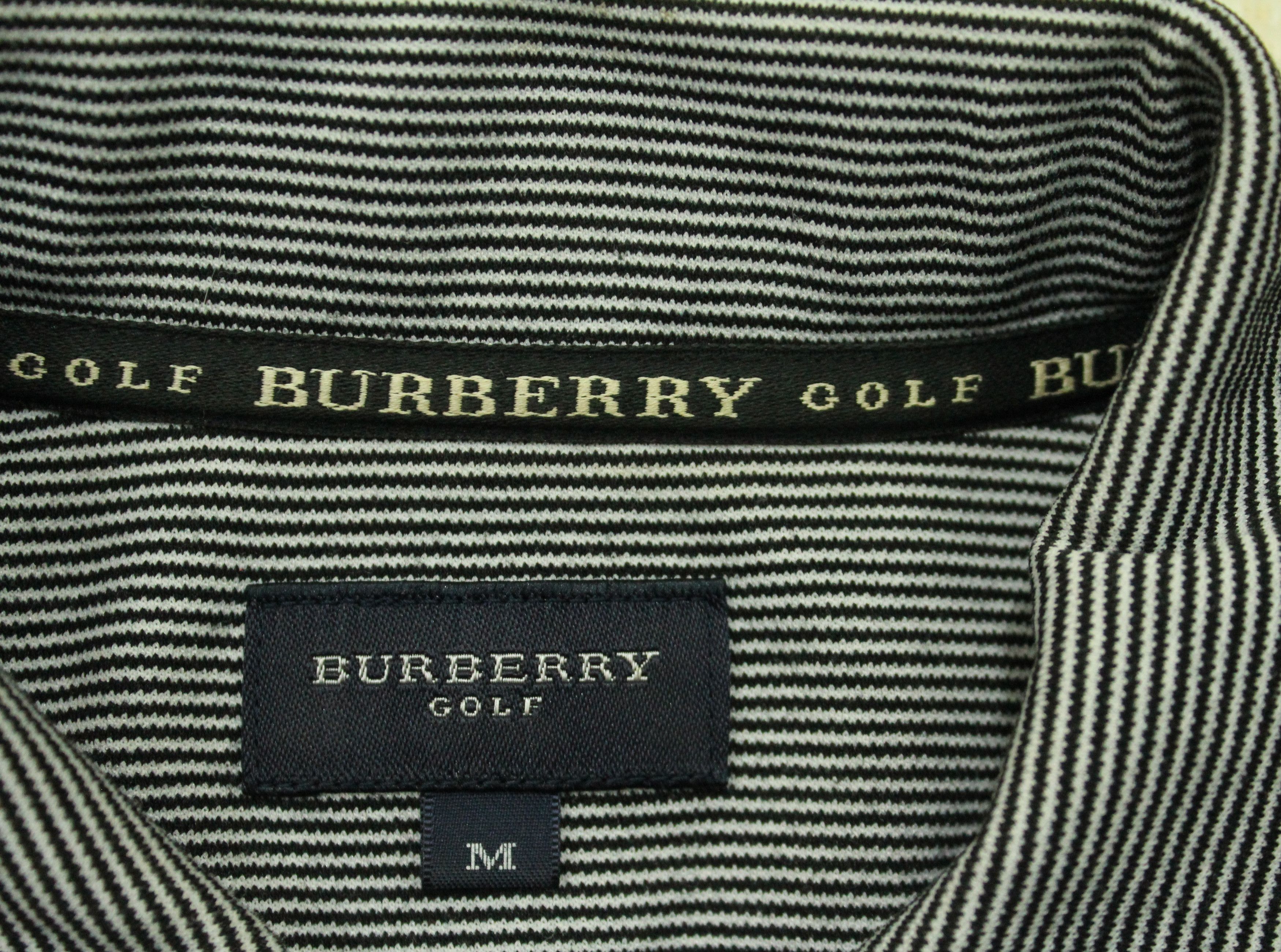 Burberry × Japanese Brand BURBERRY Shirt Golf Small Striped Pocket Fit Like S/M Size Size US M / EU 48-50 / 2 - 8 Thumbnail
