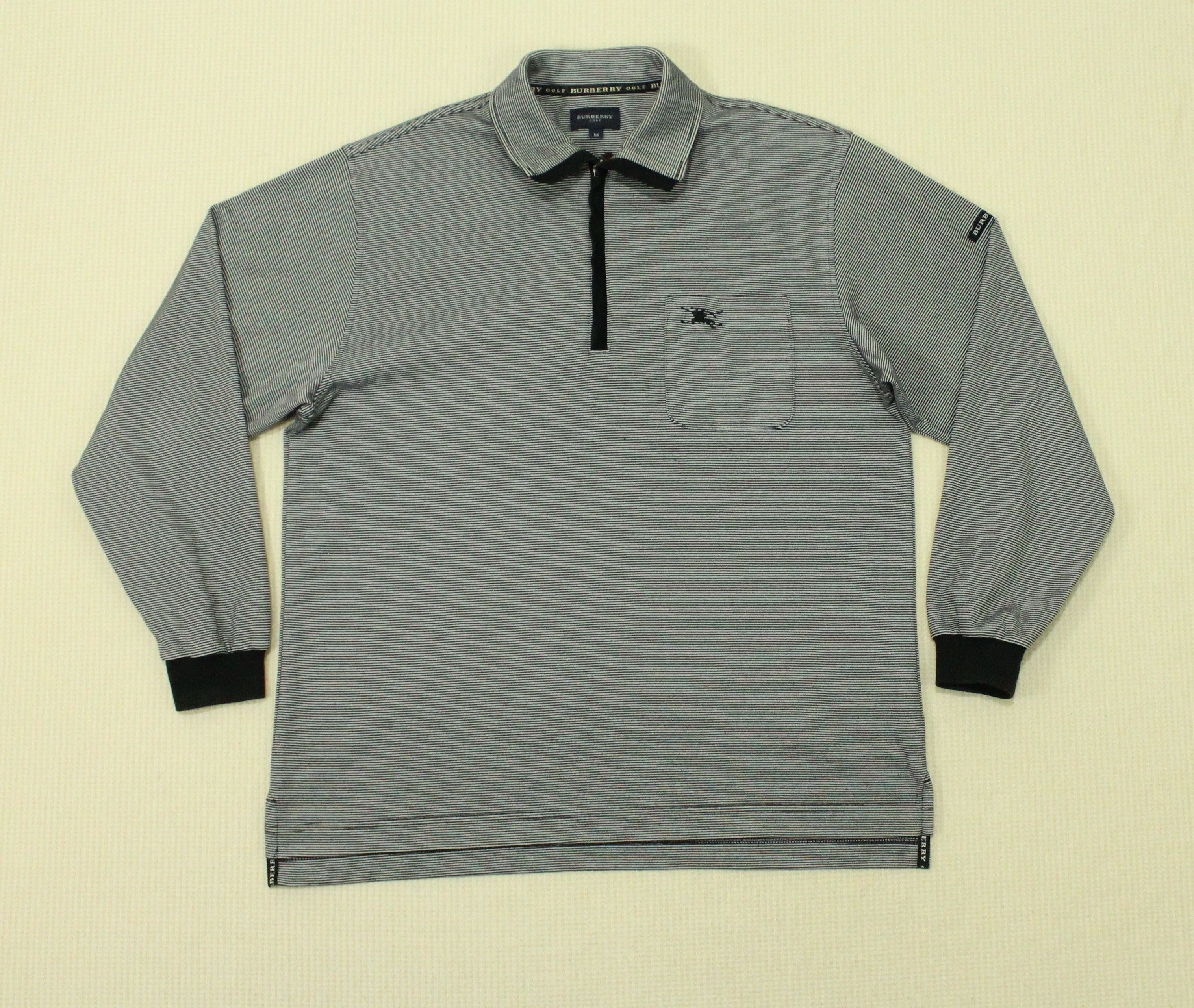 Burberry × Japanese Brand BURBERRY Shirt Golf Small Striped Pocket Fit Like S/M Size Size US M / EU 48-50 / 2 - 7 Thumbnail