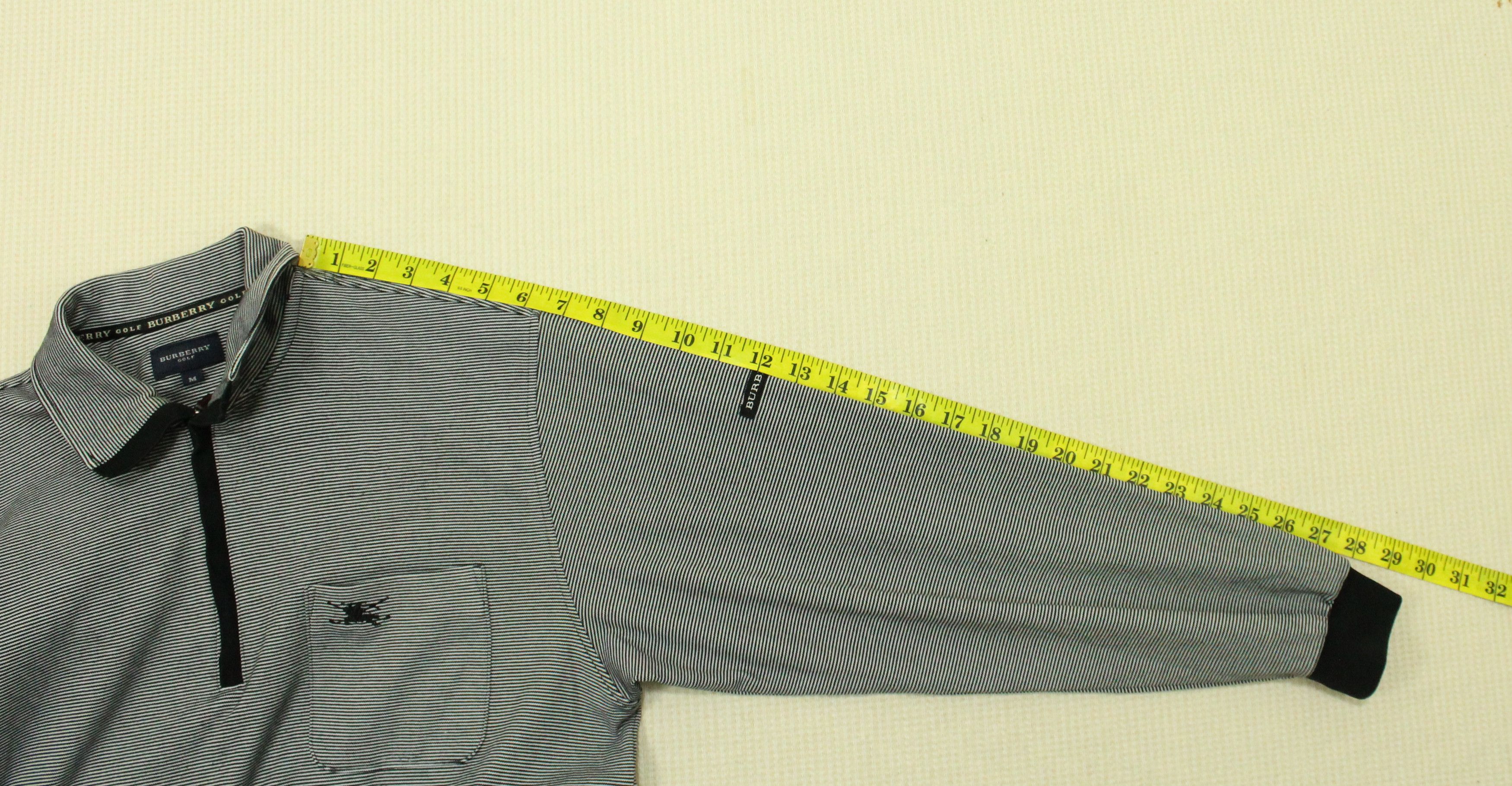 Burberry × Japanese Brand BURBERRY Shirt Golf Small Striped Pocket Fit Like S/M Size Size US M / EU 48-50 / 2 - 15 Thumbnail