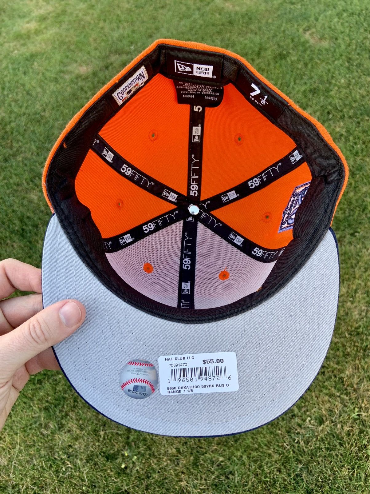 Hat Club × MLB × New Era Hat Club Orange Crush Oakland Athletics A’s Fitted 7 1/8 Size ONE SIZE - 3 Thumbnail