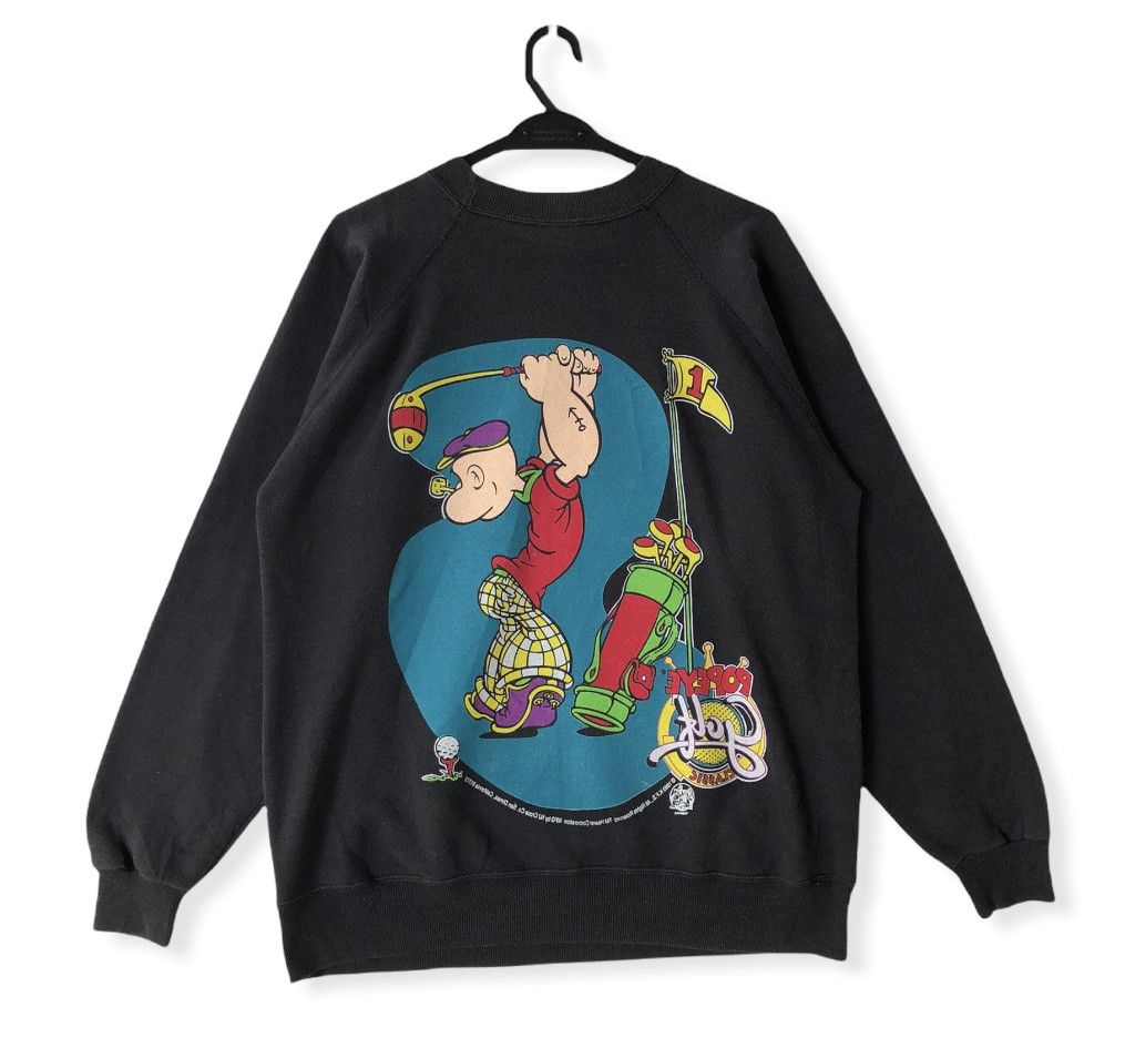 Cartoon Network RARE🔥VINTAGE 1993 POPEYE GOLF MIRROR PRINT SWEATSHIRT Size US L / EU 52-54 / 3 - 2 Thumbnail
