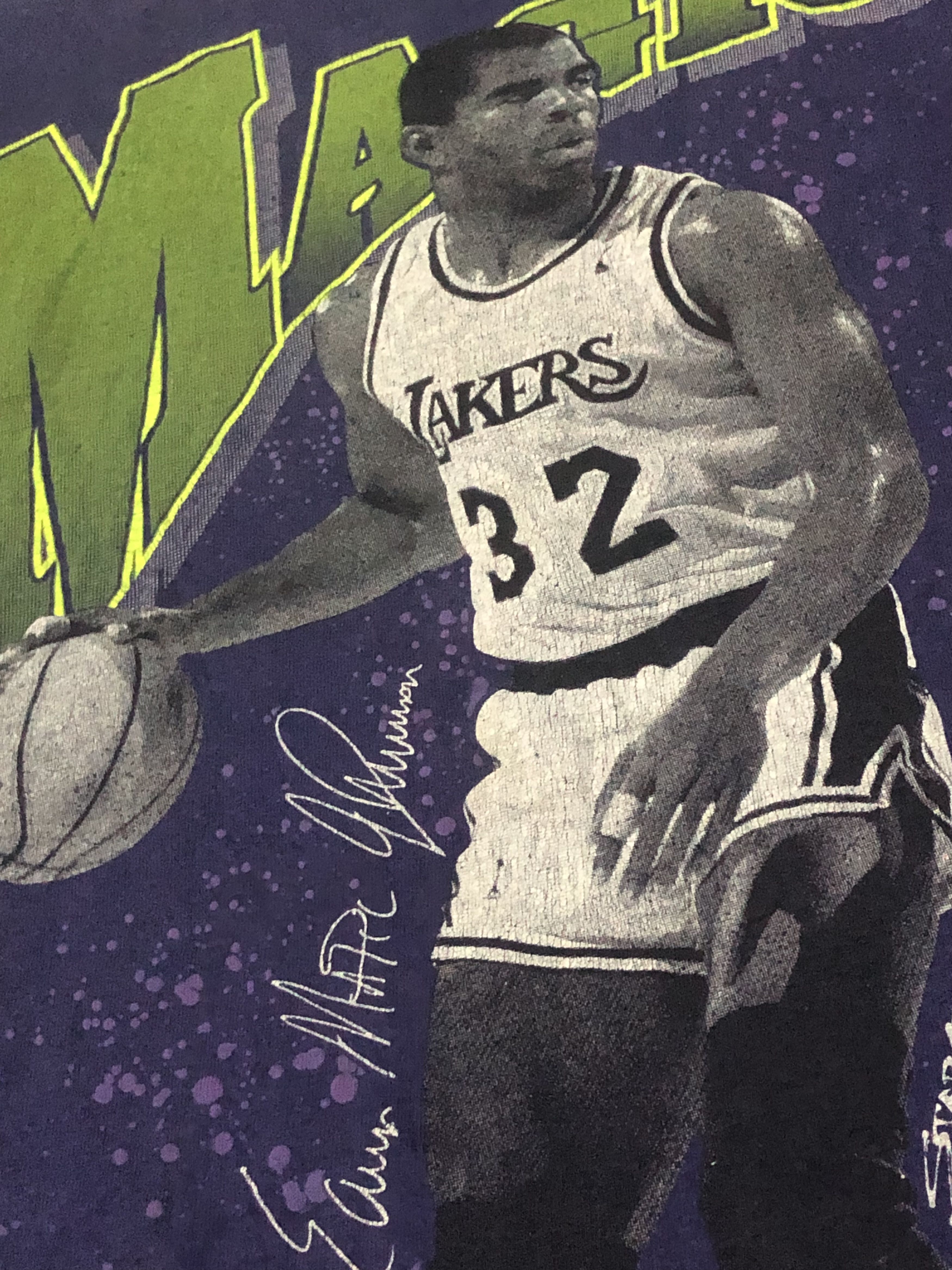 NBA RARE🔥VINTAGE 1990 LA LAKERS MAGIC JOHNSON BY STARTER TEE Size US M / EU 48-50 / 2 - 5 Thumbnail
