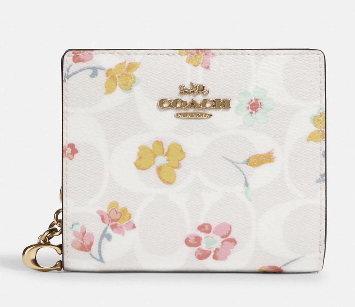 Coach mysticsl floral snap outlet wallet