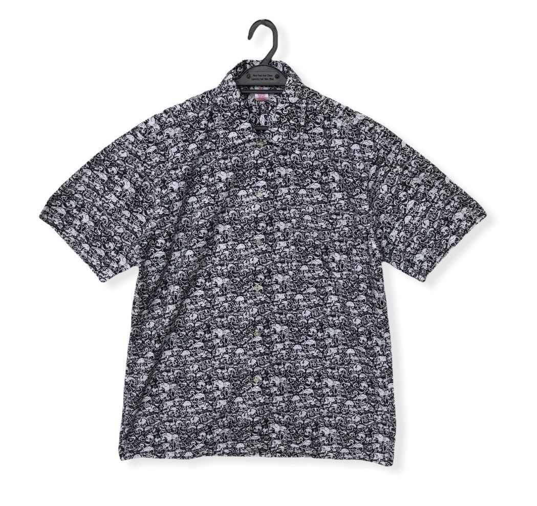 Japanese Brand SKULL BONES AOP PRINT BUTTON UPS MADE IN JAPAN Size US M / EU 48-50 / 2 - 2 Thumbnail