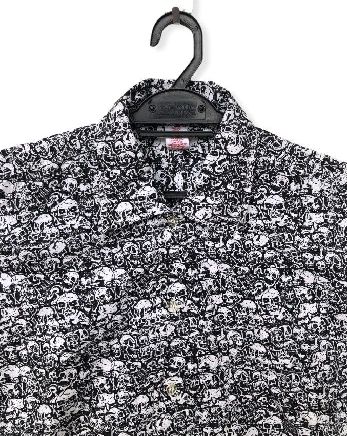 Japanese Brand SKULL BONES AOP PRINT BUTTON UPS MADE IN JAPAN Size US M / EU 48-50 / 2 - 1 Thumbnail