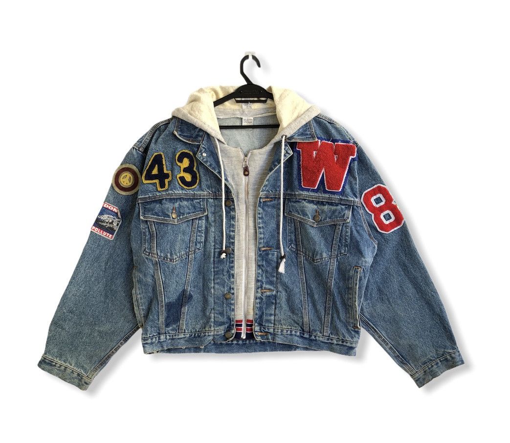 Bugle Boy × Vintage VINTAGE BUGLE BOY SHORT LOOSE DENIM JACKET Size US L / EU 52-54 / 3 - 1 Thumbnail