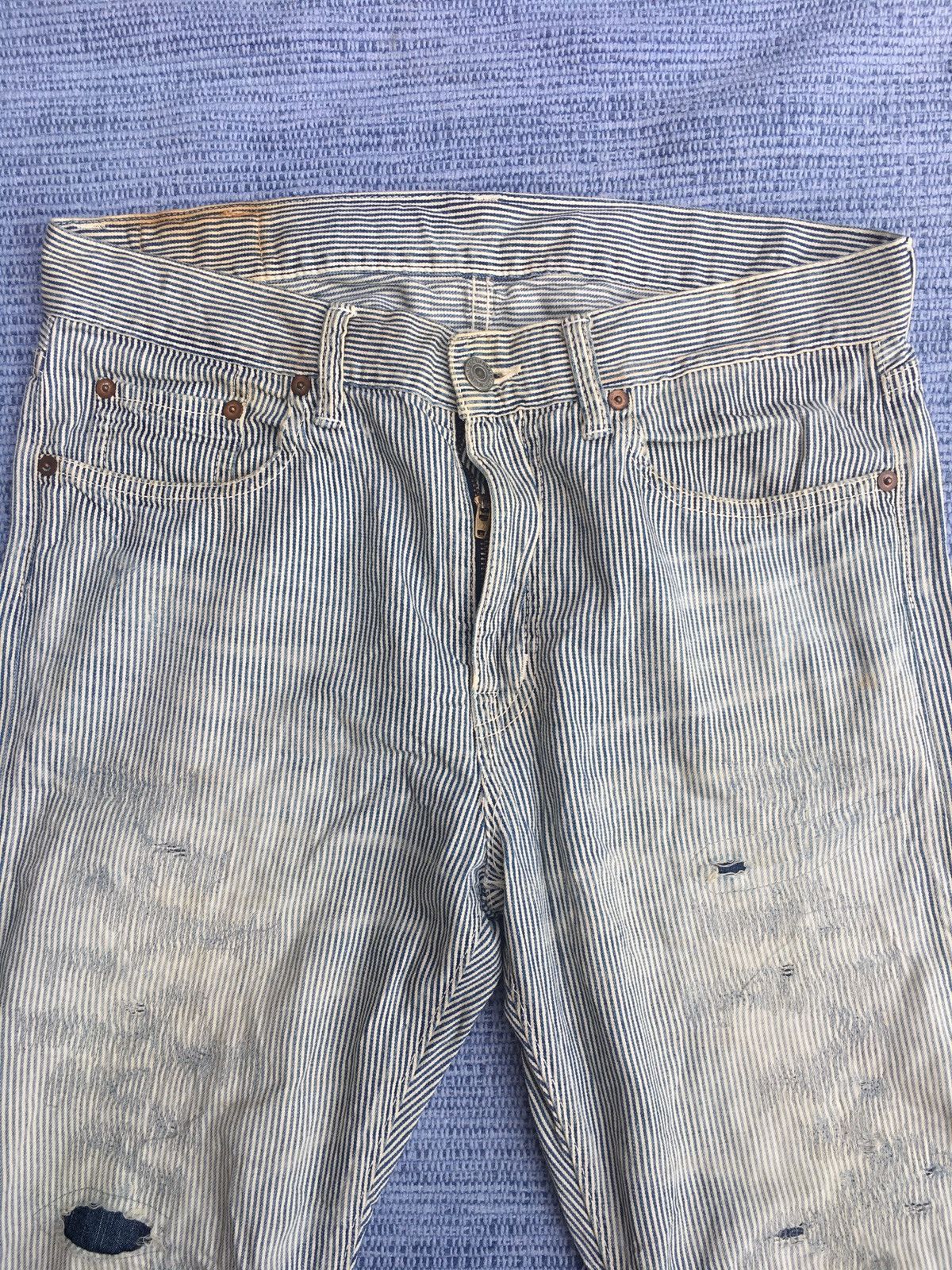 Eternal blue stripe distressed jeans Size US 30 / EU 46 - 2 Thumbnail