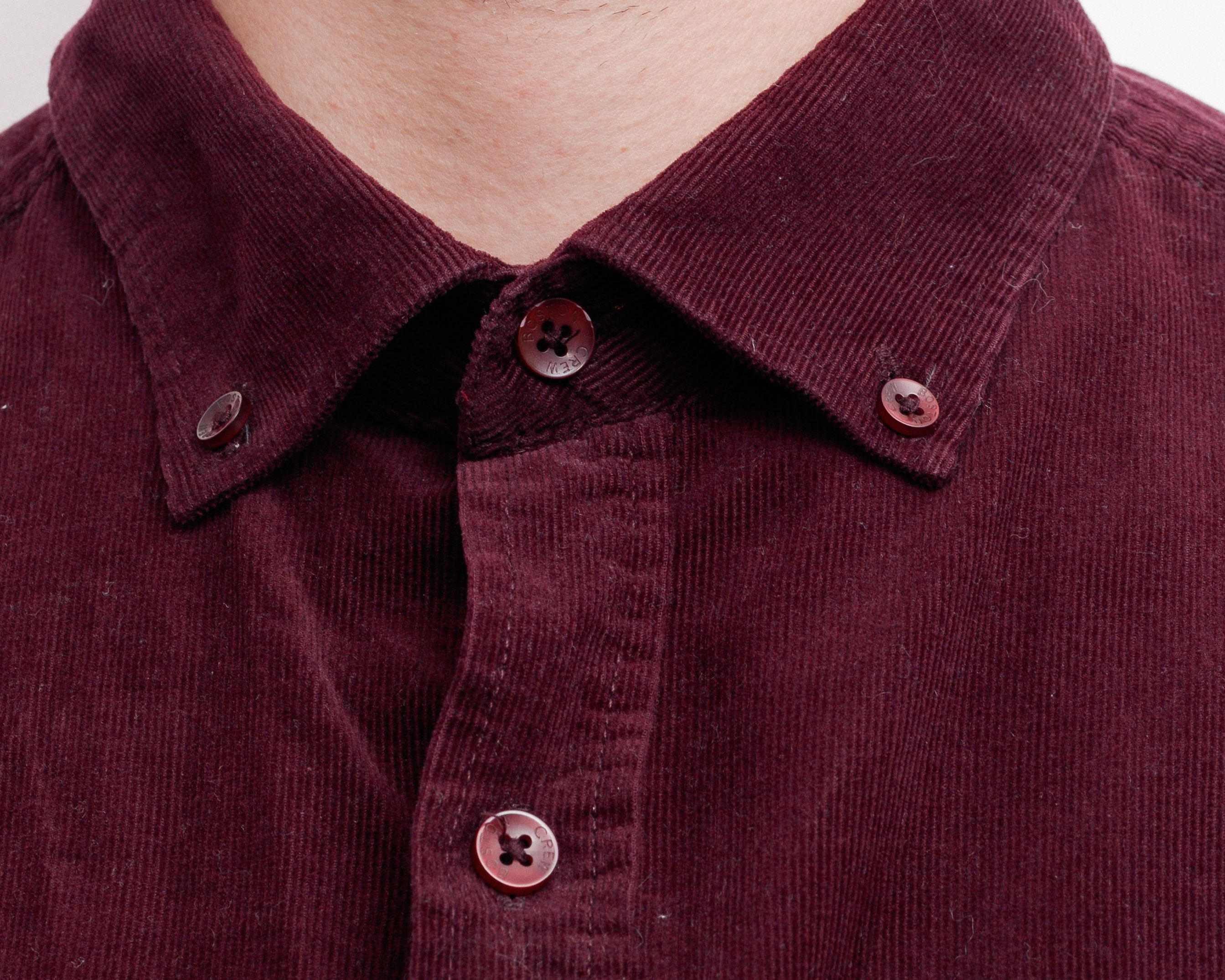 Other × Vintage BOSTON Shirt Soft Corduroy Button Up Burgundy Long Sleeve Size US XL / EU 56 / 4 - 3 Thumbnail