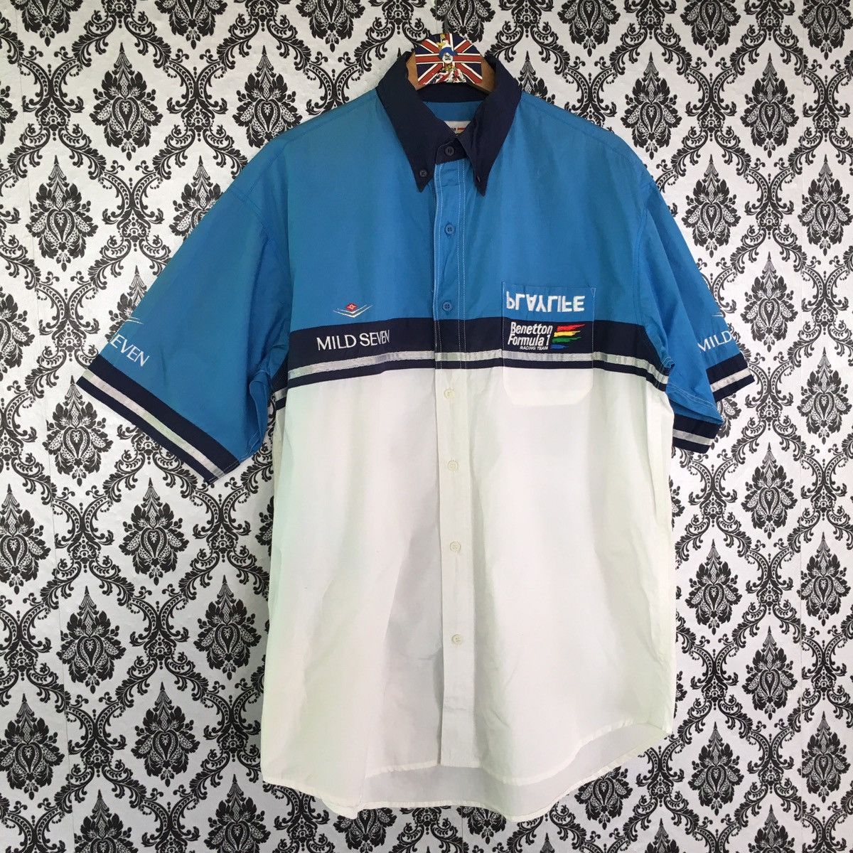 United Colors Of Benetton 🛫🔥Benetton x Mild Saven Playlife Shirt Button Up🔥🛫 Size US L / EU 52-54 / 3 - 2 Thumbnail