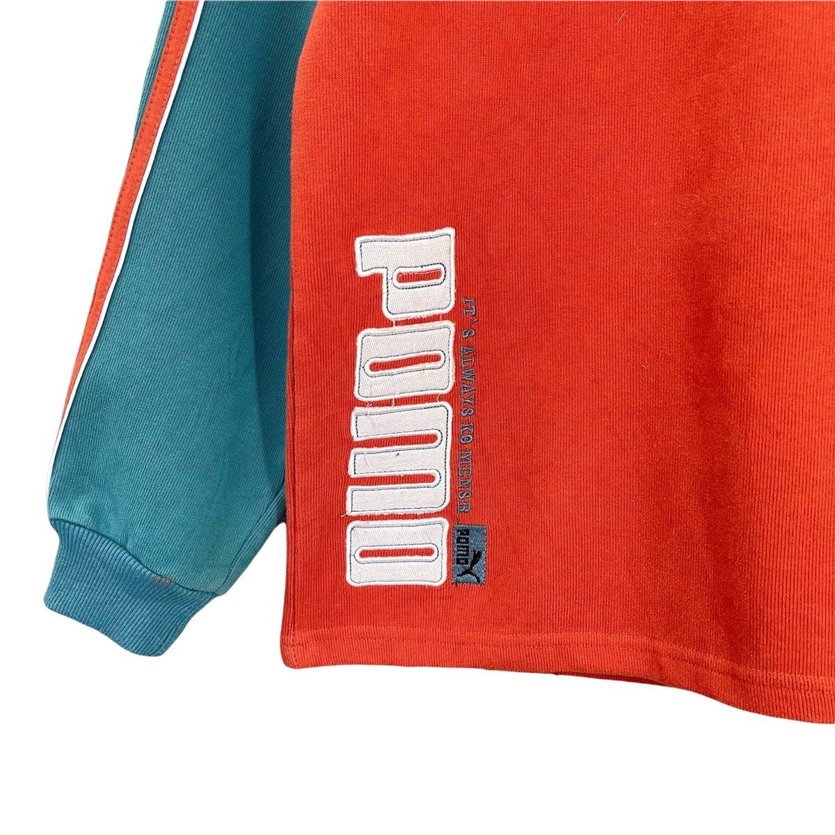 Puma 90’s Puma Colour Block Big Logo Crewneck Sweatshirt Size M Size US M / EU 48-50 / 2 - 6 Thumbnail