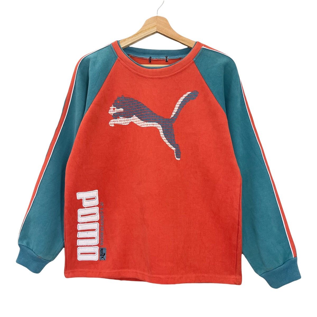 Puma 90’s Puma Colour Block Big Logo Crewneck Sweatshirt Size M Size US M / EU 48-50 / 2 - 3 Thumbnail