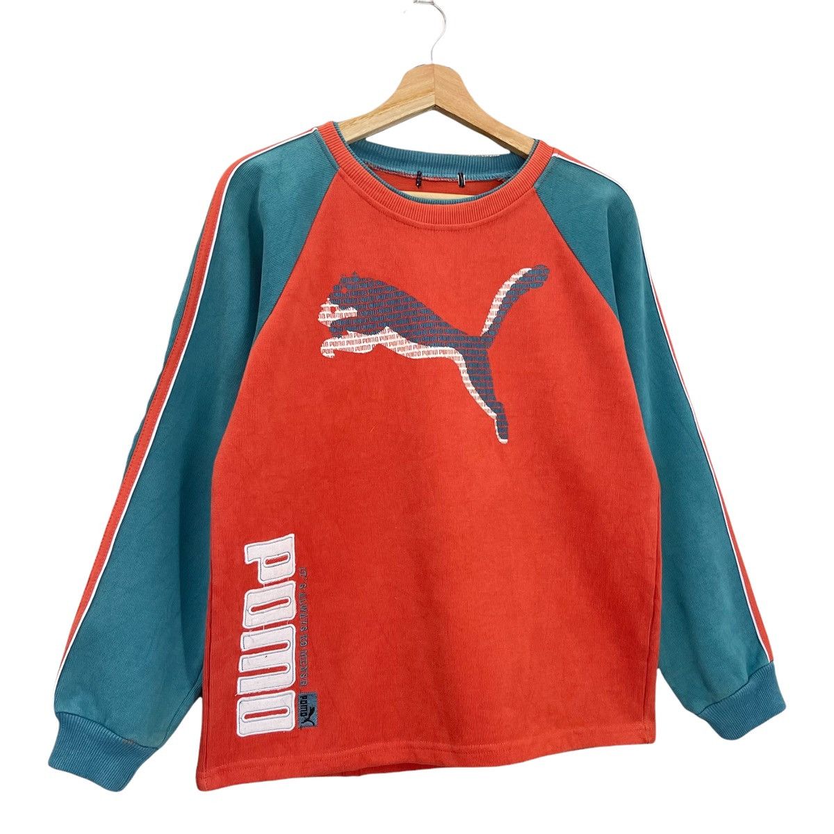 Puma 90’s Puma Colour Block Big Logo Crewneck Sweatshirt Size M Size US M / EU 48-50 / 2 - 2 Thumbnail