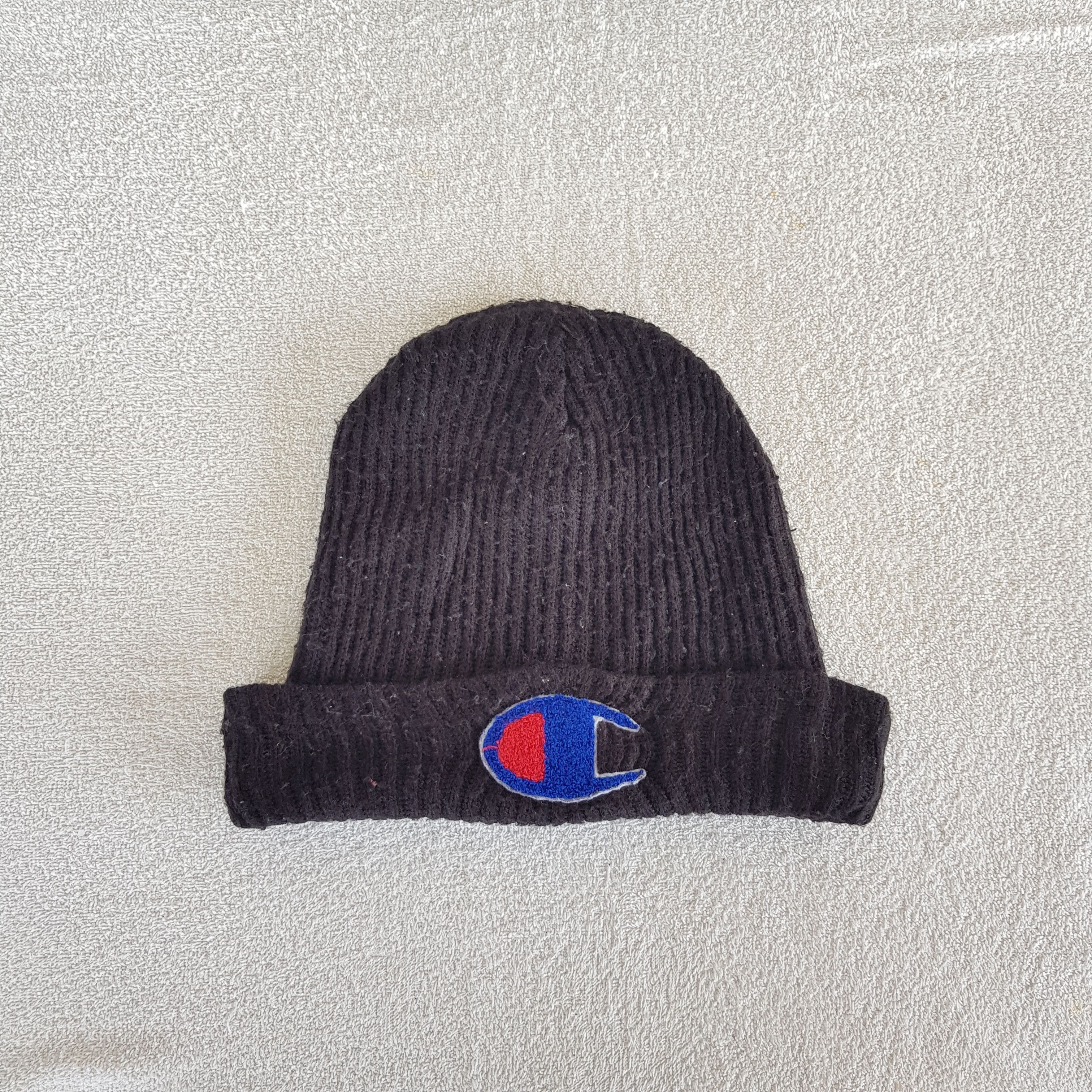 Champion × Vintage Vintage Champion Beanie Snow Cap Champion Hats Big Logo Size ONE SIZE - 5 Thumbnail
