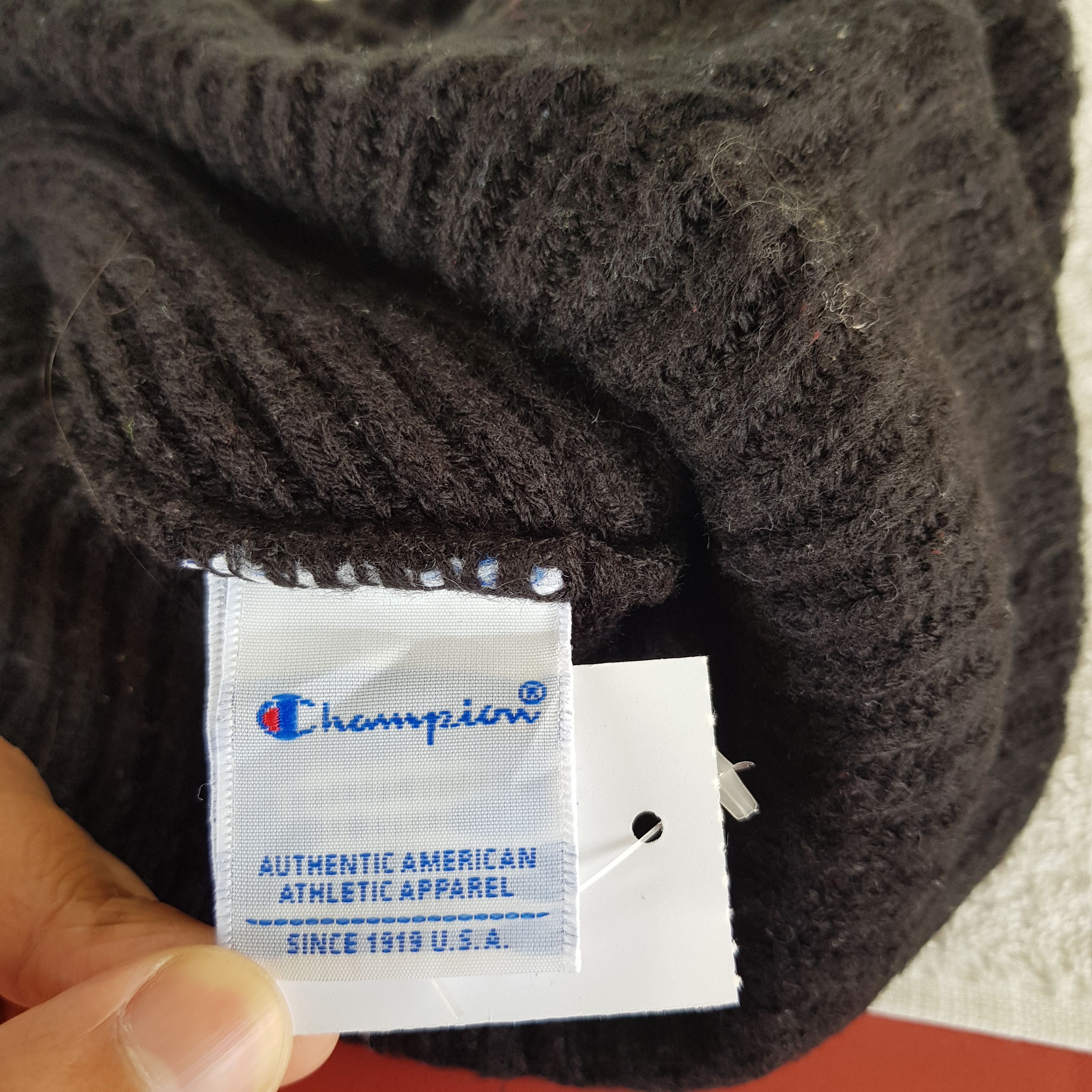 Champion × Vintage Vintage Champion Beanie Snow Cap Champion Hats Big Logo Size ONE SIZE - 6 Thumbnail