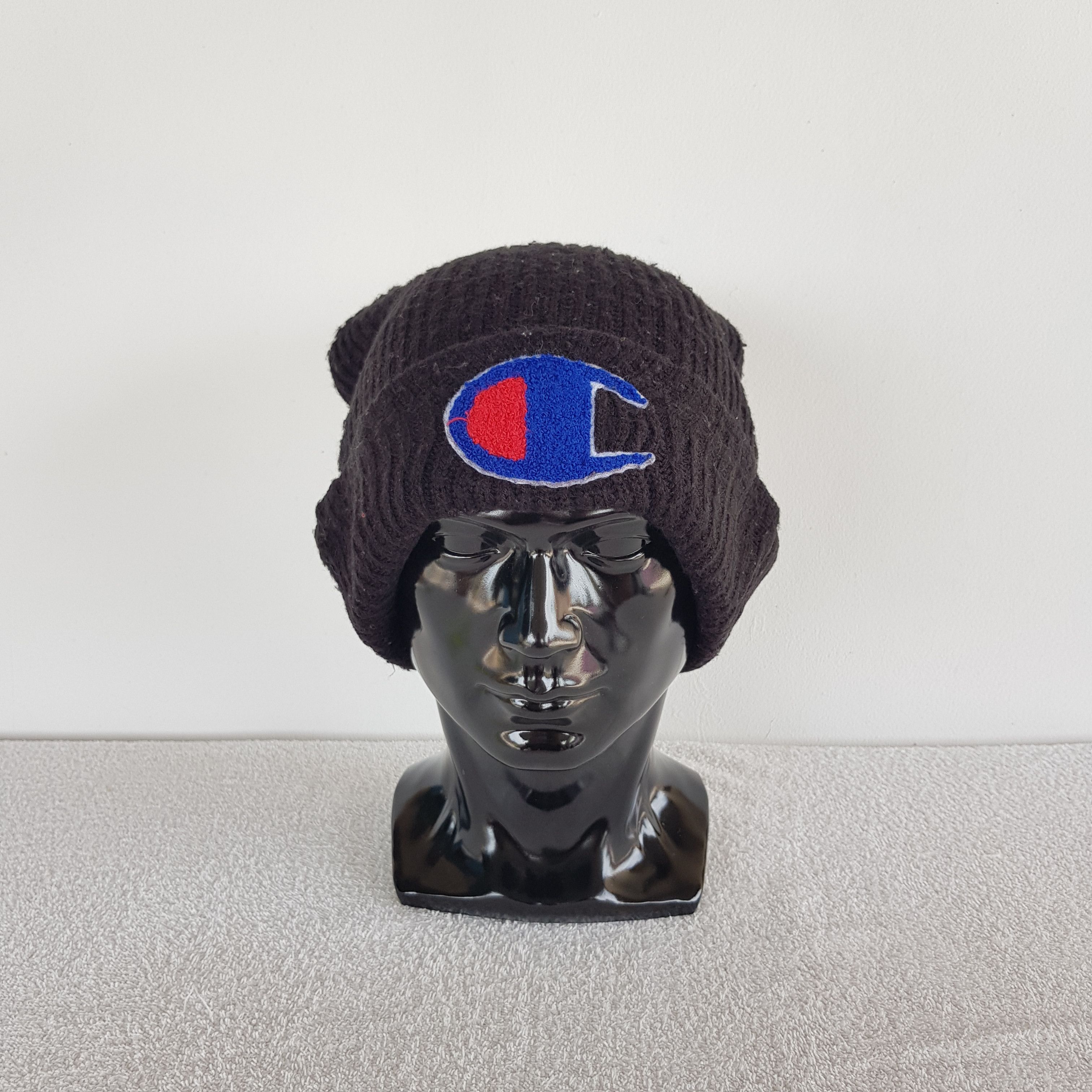 Vintage Champion Beanie Snow Cap Champion Hats Big Logo