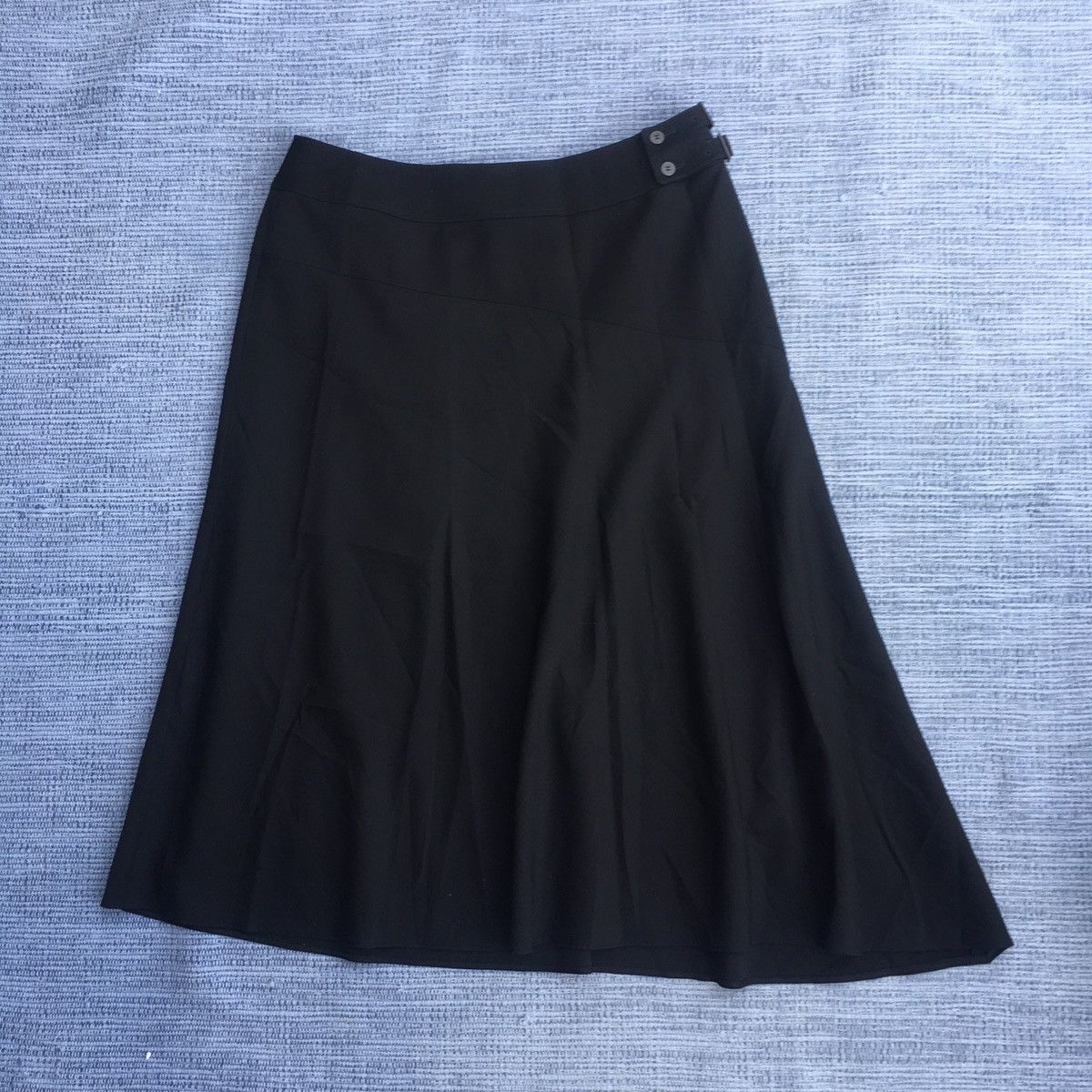 asymetrical black skirt