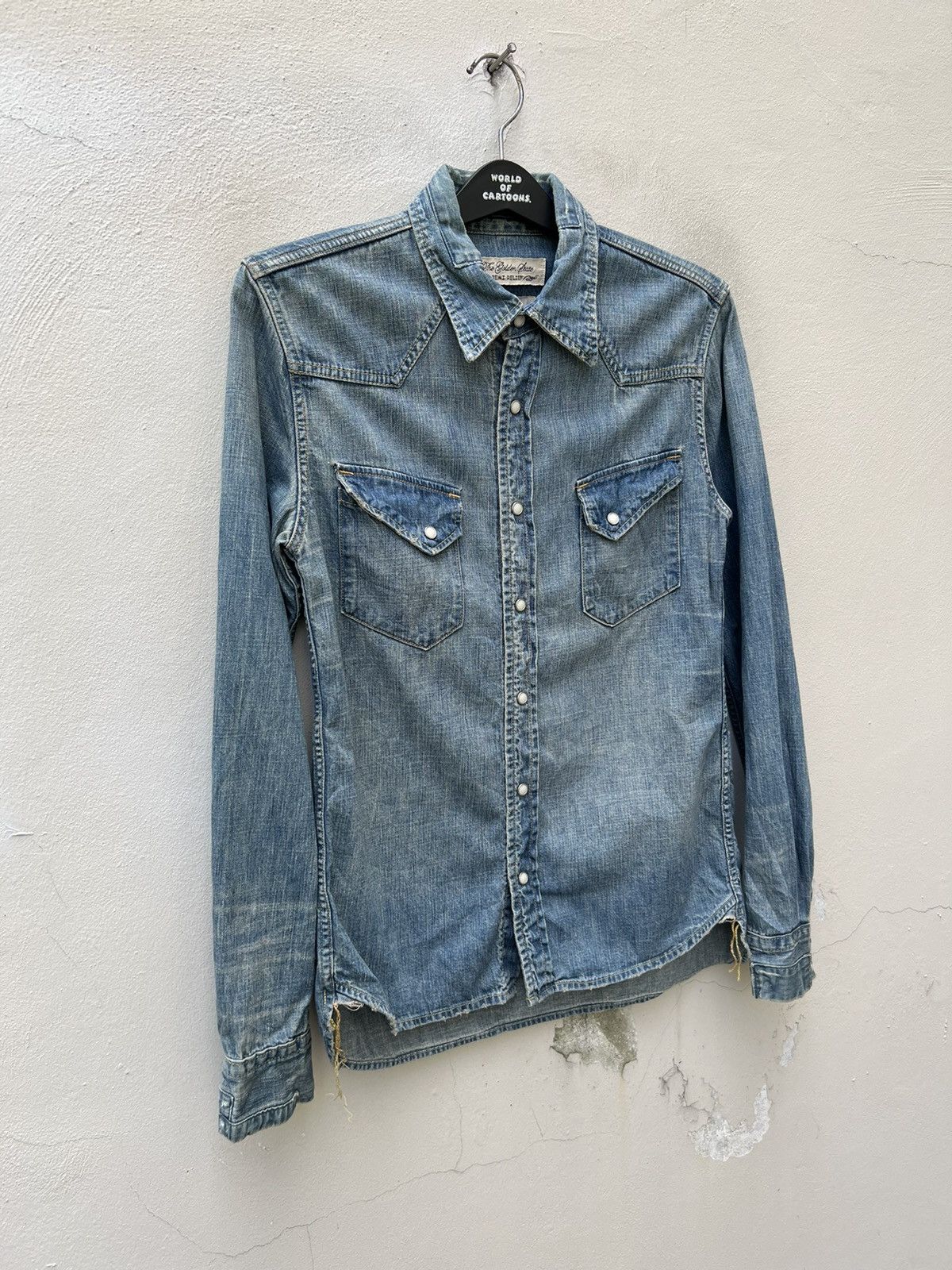 Remi Relief Remi Relief Distress Patchwork Denim Bowie Art Western shirt Size US S / EU 44-46 / 1 - 5 Thumbnail