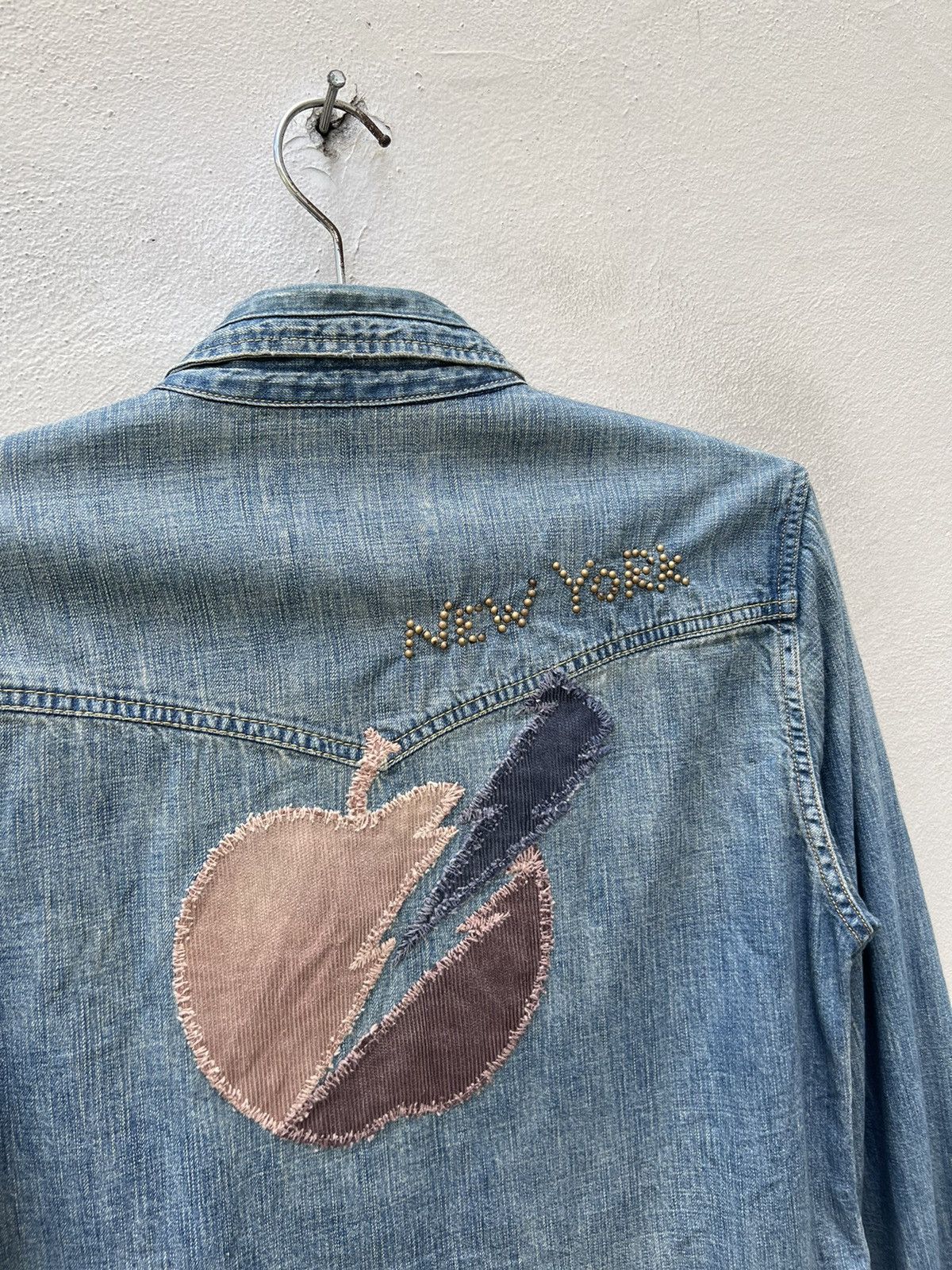 Remi Relief Remi Relief Distress Patchwork Denim Bowie Art Western shirt Size US S / EU 44-46 / 1 - 9 Thumbnail