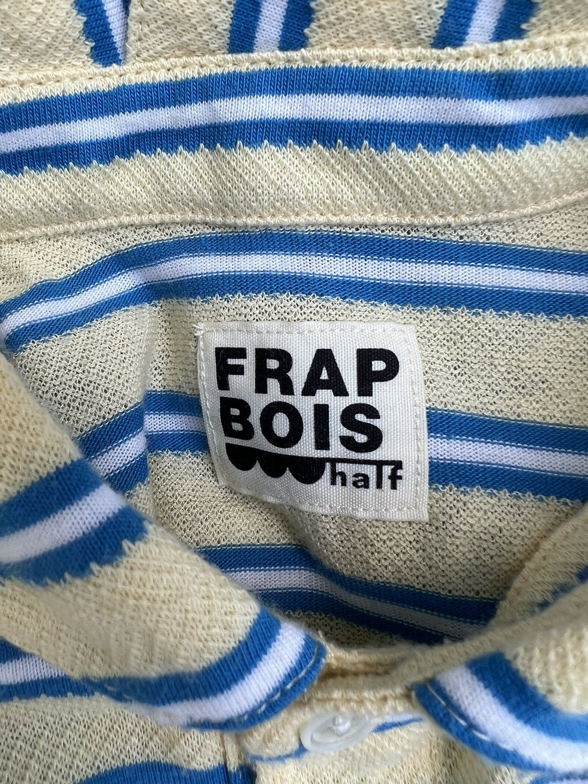 Frapbois Frapbois Japan Mushroom Striped Polo Shirt Size US S / EU 44-46 / 1 - 9 Thumbnail