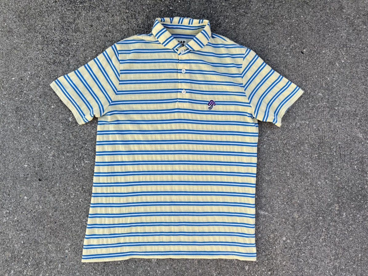 Frapbois Frapbois Japan Mushroom Striped Polo Shirt Size US S / EU 44-46 / 1 - 1 Thumbnail
