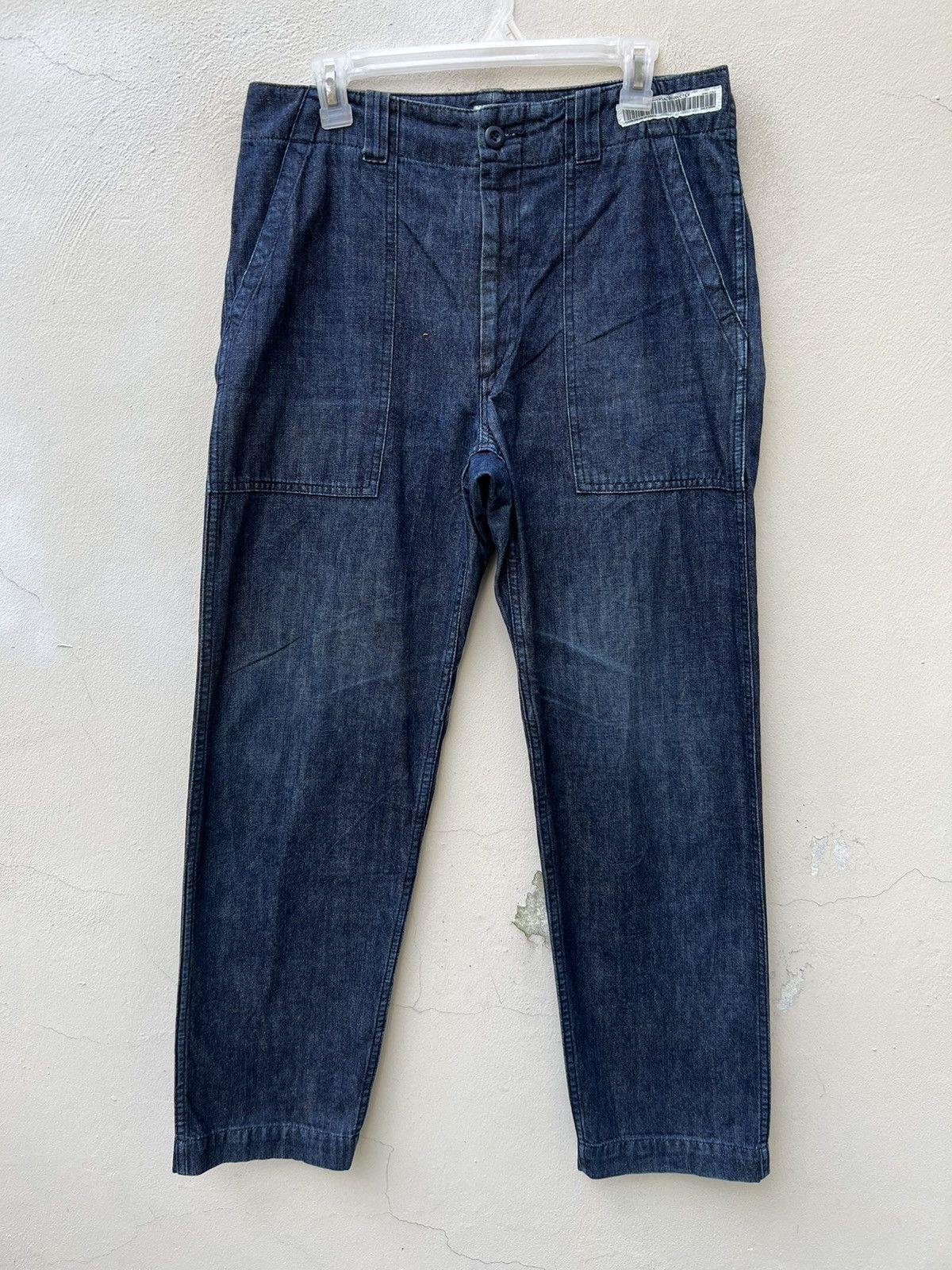 UNIVERSAL PRODUCTS. Universal Products Japan Fade Denim Fatigue Pant Size US 31 - 3 Thumbnail