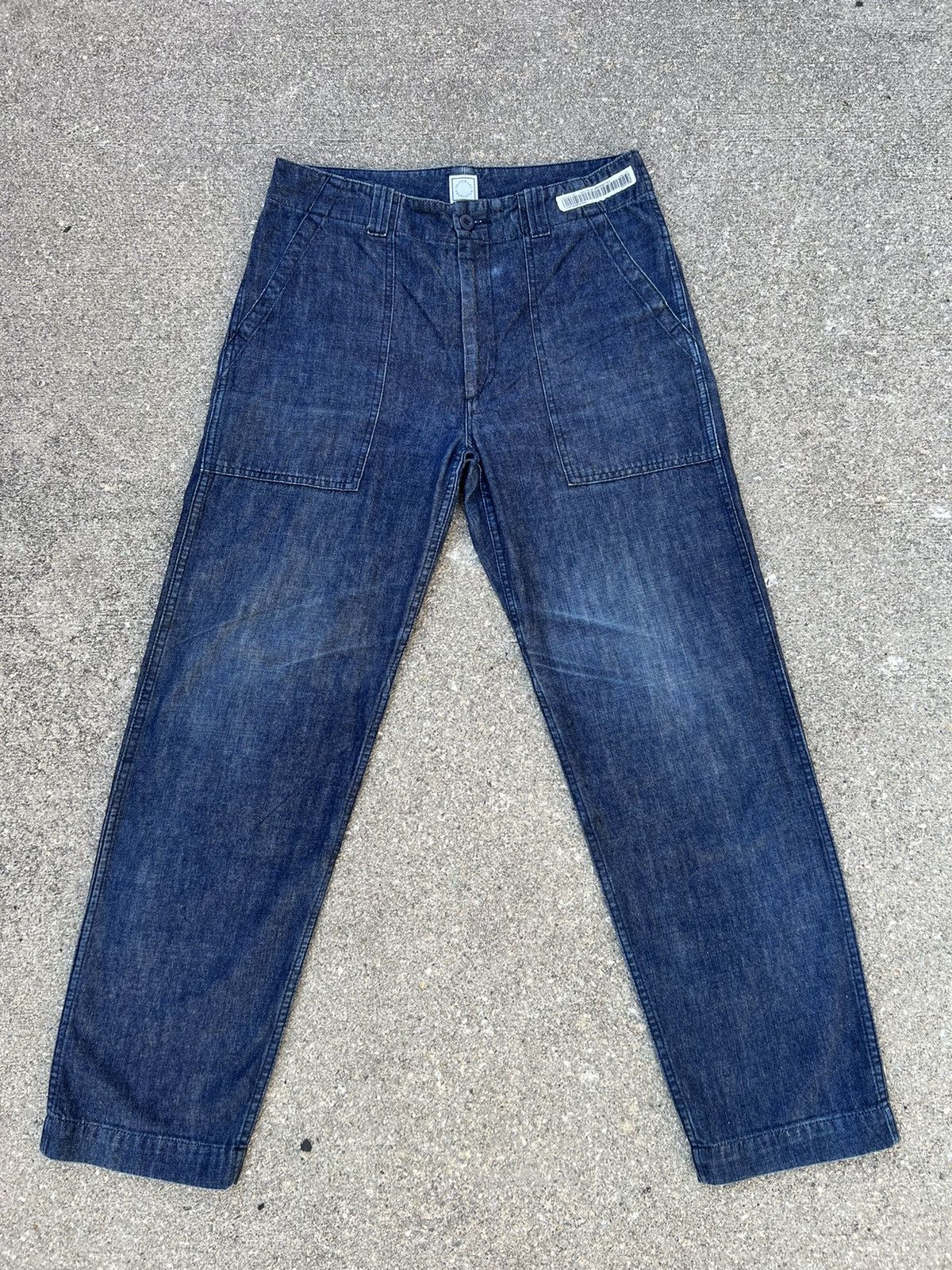 UNIVERSAL PRODUCTS. Universal Products Japan Fade Denim Fatigue Pant Size US 31 - 1 Thumbnail