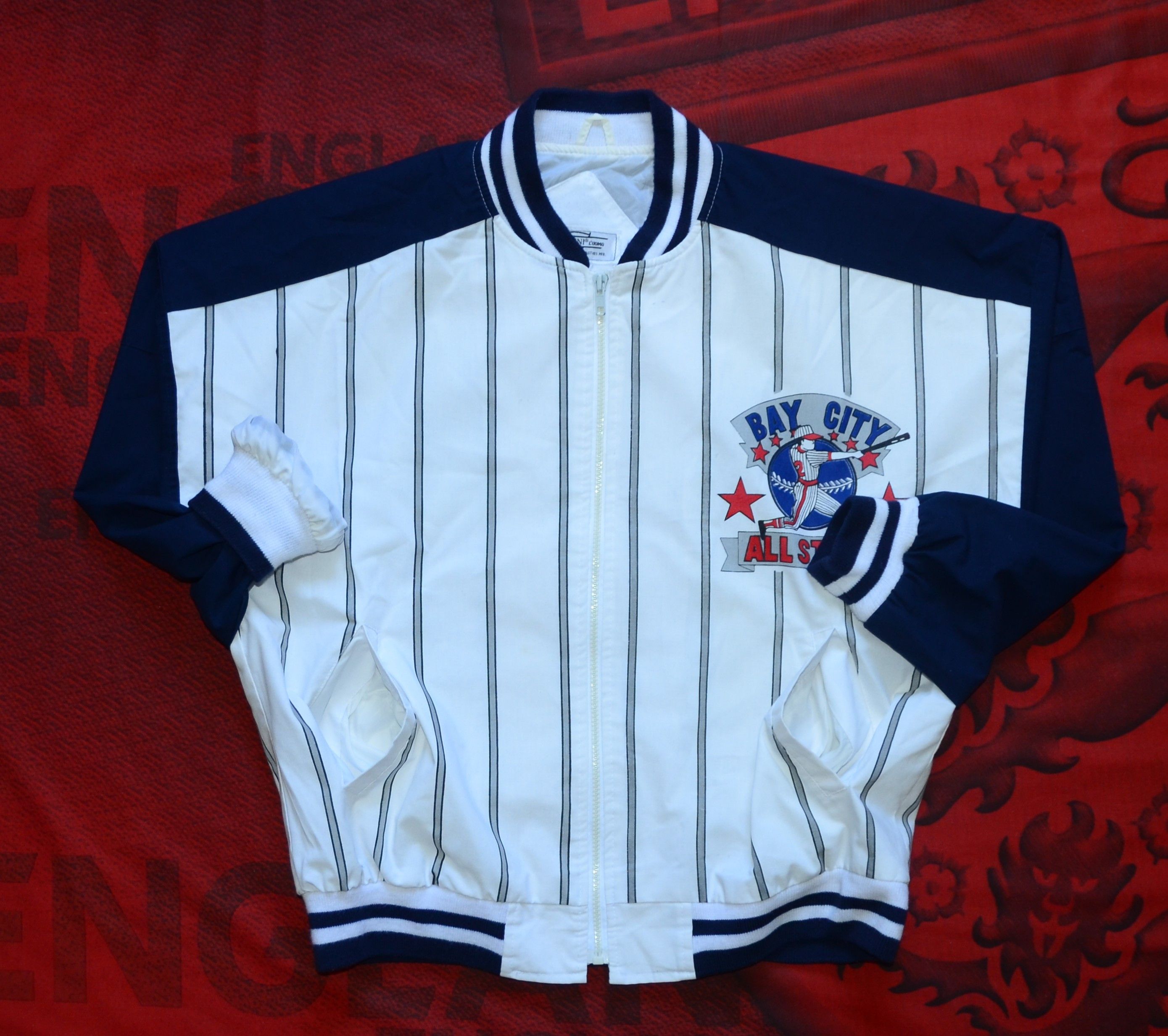 Other Vintage GIOVANNI L'uomo BAY CITY All Stars Baseball Jacket Size US L / EU 52-54 / 3 - 5 Thumbnail