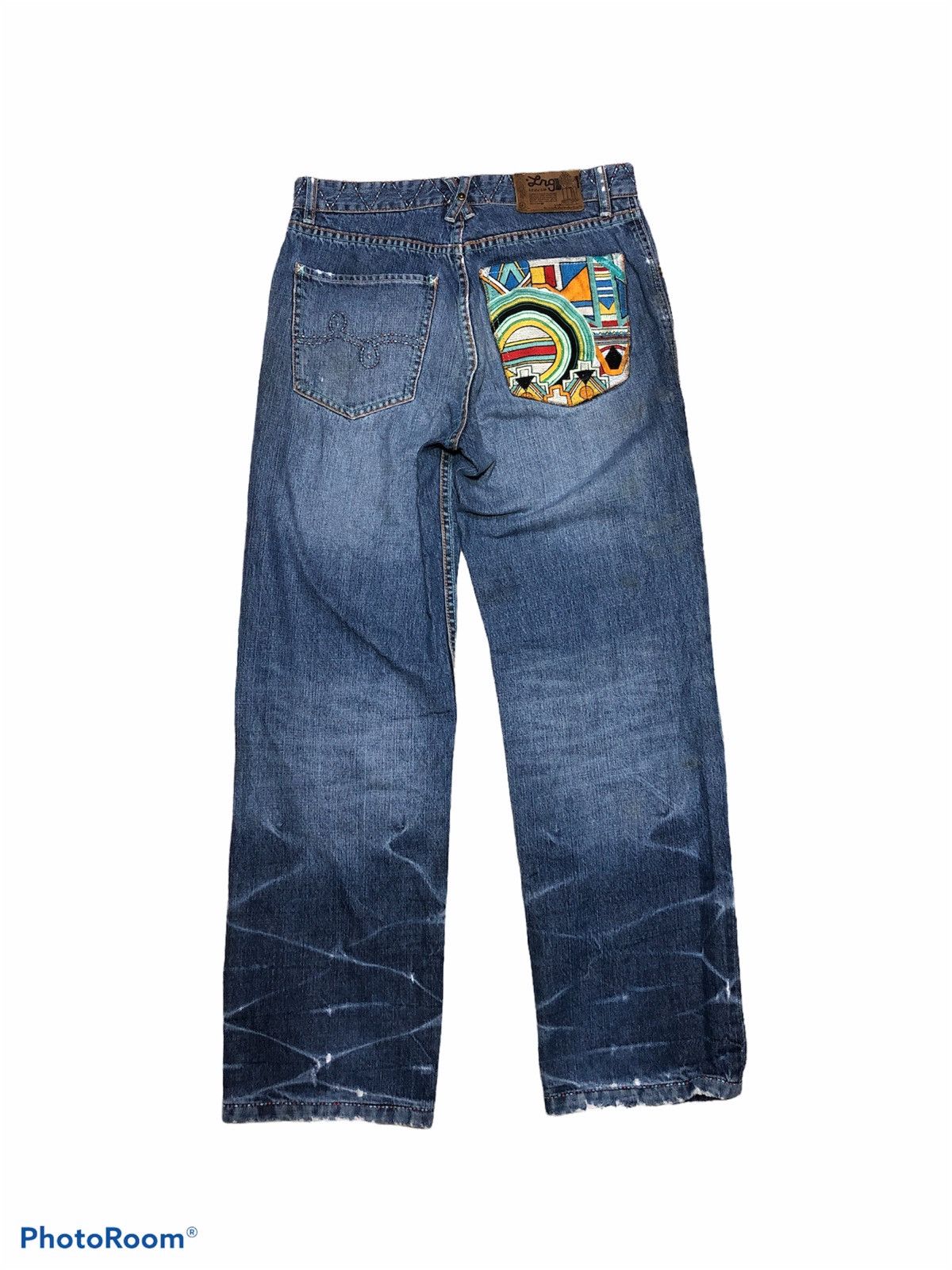 LRG WIDE LEG EMBROIDERY LRG DENIM PANT Size US 32 / EU 48 - 2 Thumbnail