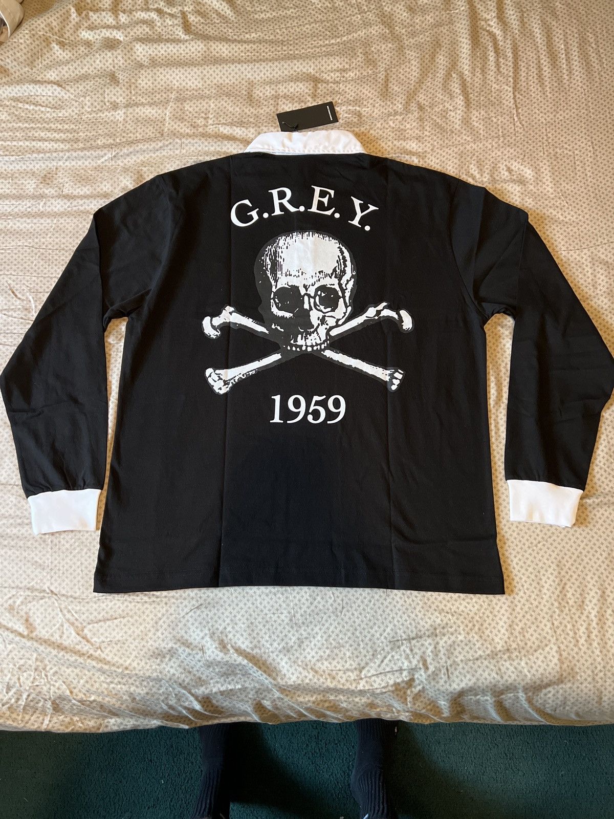 G59: SuicideBoys shops Skull Rugby Black Polo Tee MENS MEDIUM