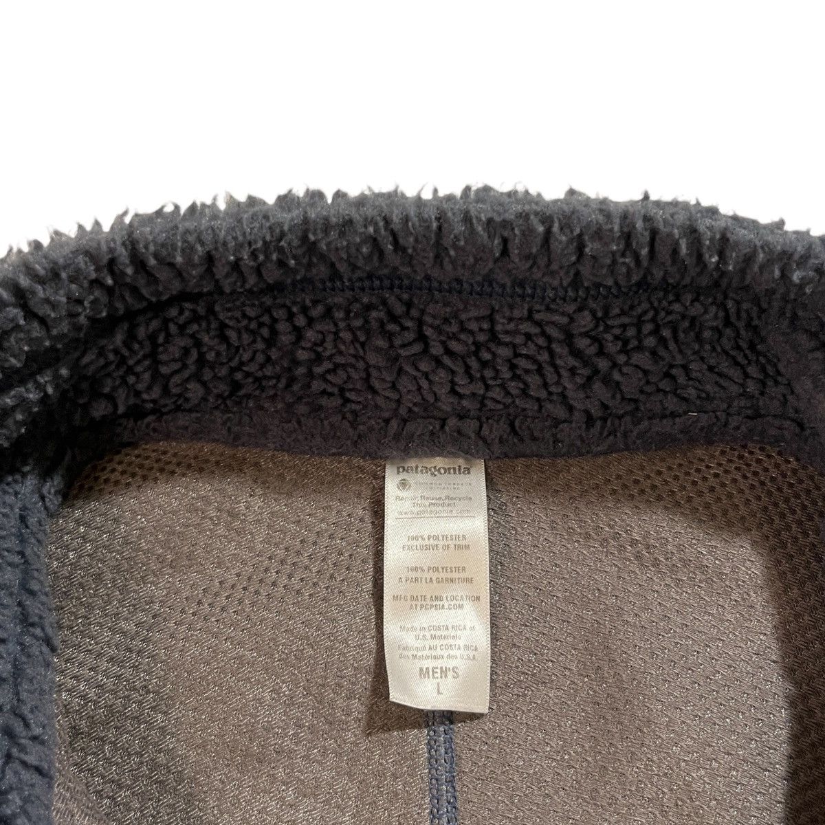 Patagonia × Vintage Vintage Patagonia Deep Pile Fleece Jacket Size US L / EU 52-54 / 3 - 3 Thumbnail