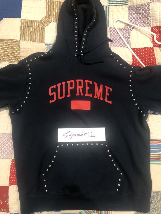 Supreme Supreme Studded Hooded Sweatshirt | Grailed