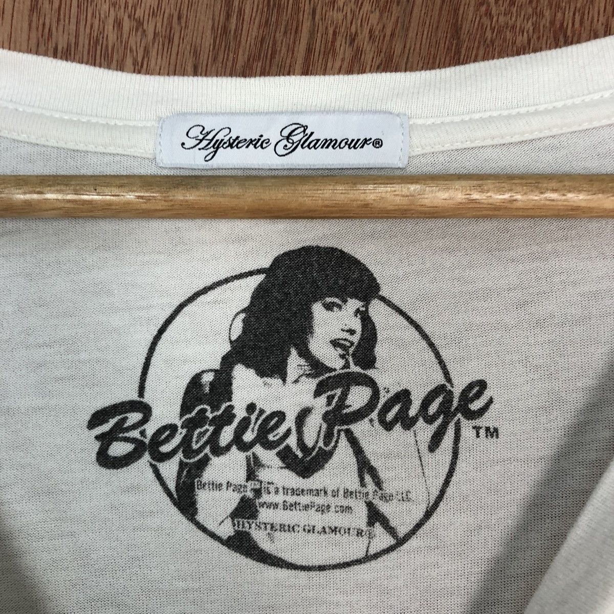 Hysteric Glamour DL Hysteric Glamour Bettie Page White Tshirt #H390 Size L / US 10 / IT 46 - 8 Thumbnail