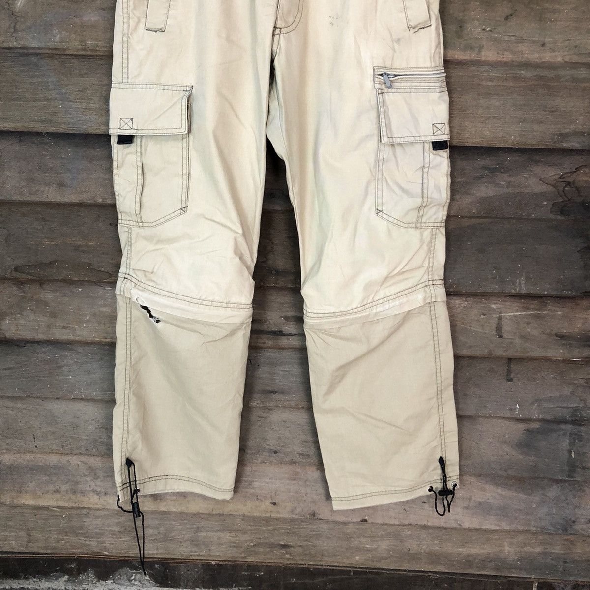 Japanese Brand Anti Label Brown Cargo Multipocket Pants #449 Size US 29 - 3 Thumbnail