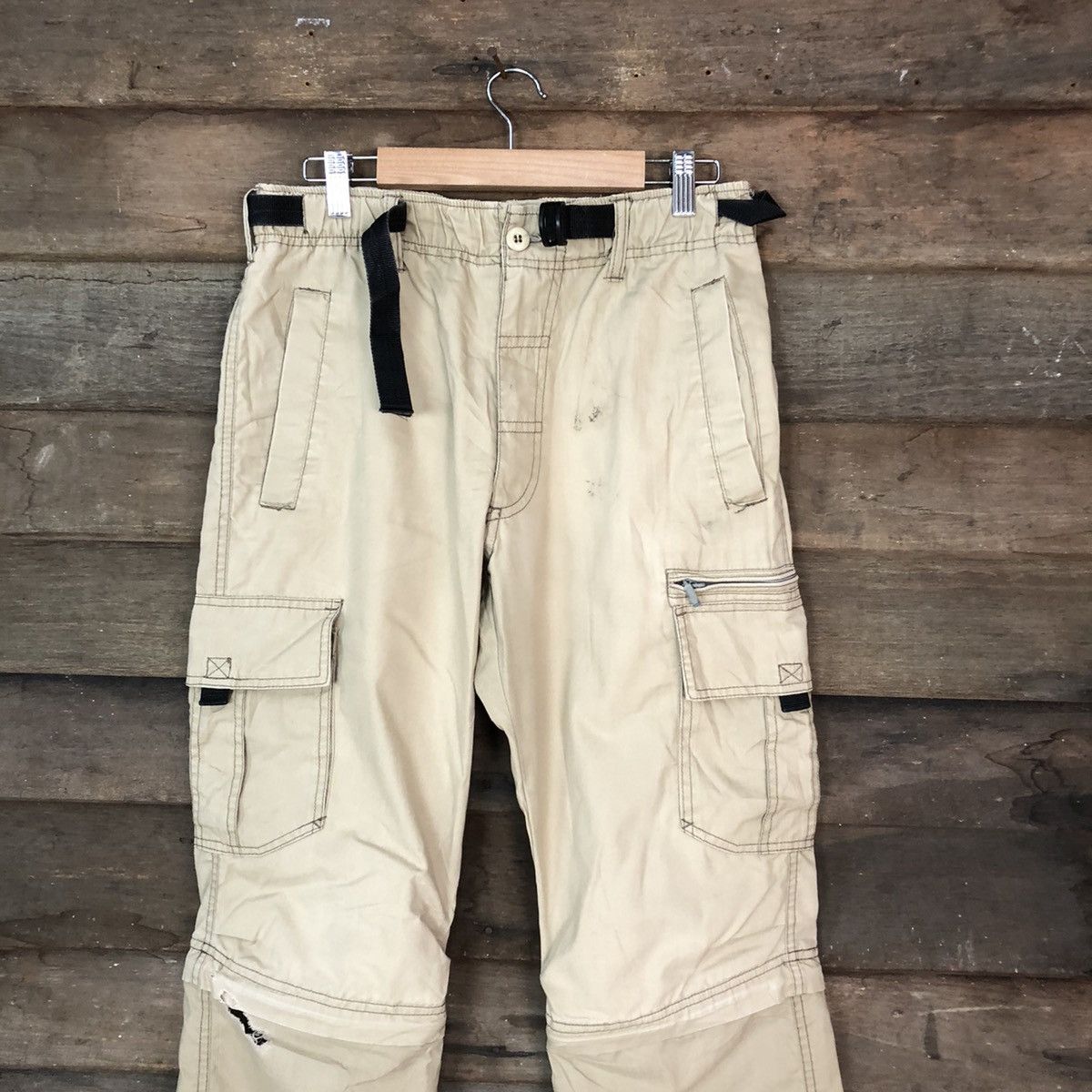 Japanese Brand Anti Label Brown Cargo Multipocket Pants #449 Size US 29 - 2 Thumbnail