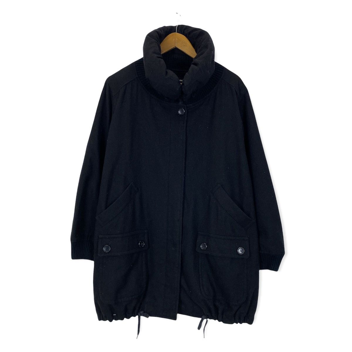 MERCIBEAUCOUP by ISSEY MIYAKE BLACK WOOL JACKET