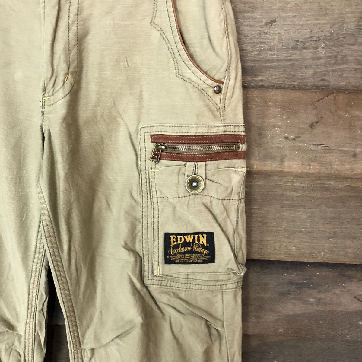 Edwin Edwin Brown Cargo utility Multipocket Pants #H447 Size US 30 / EU 46 - 7 Thumbnail