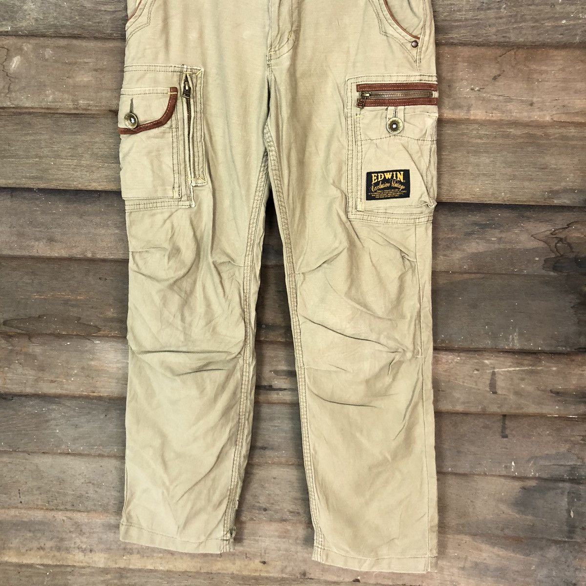 Edwin Edwin Brown Cargo utility Multipocket Pants #H447 Size US 30 / EU 46 - 3 Thumbnail