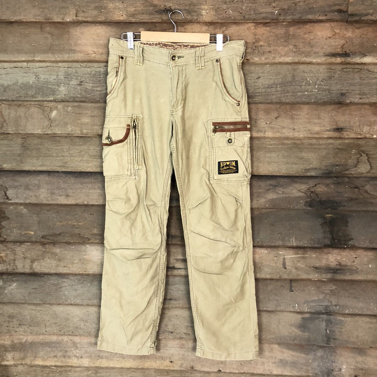 Edwin Edwin Brown Cargo utility Multipocket Pants #H447 Size US 30 / EU 46 - 1 Thumbnail