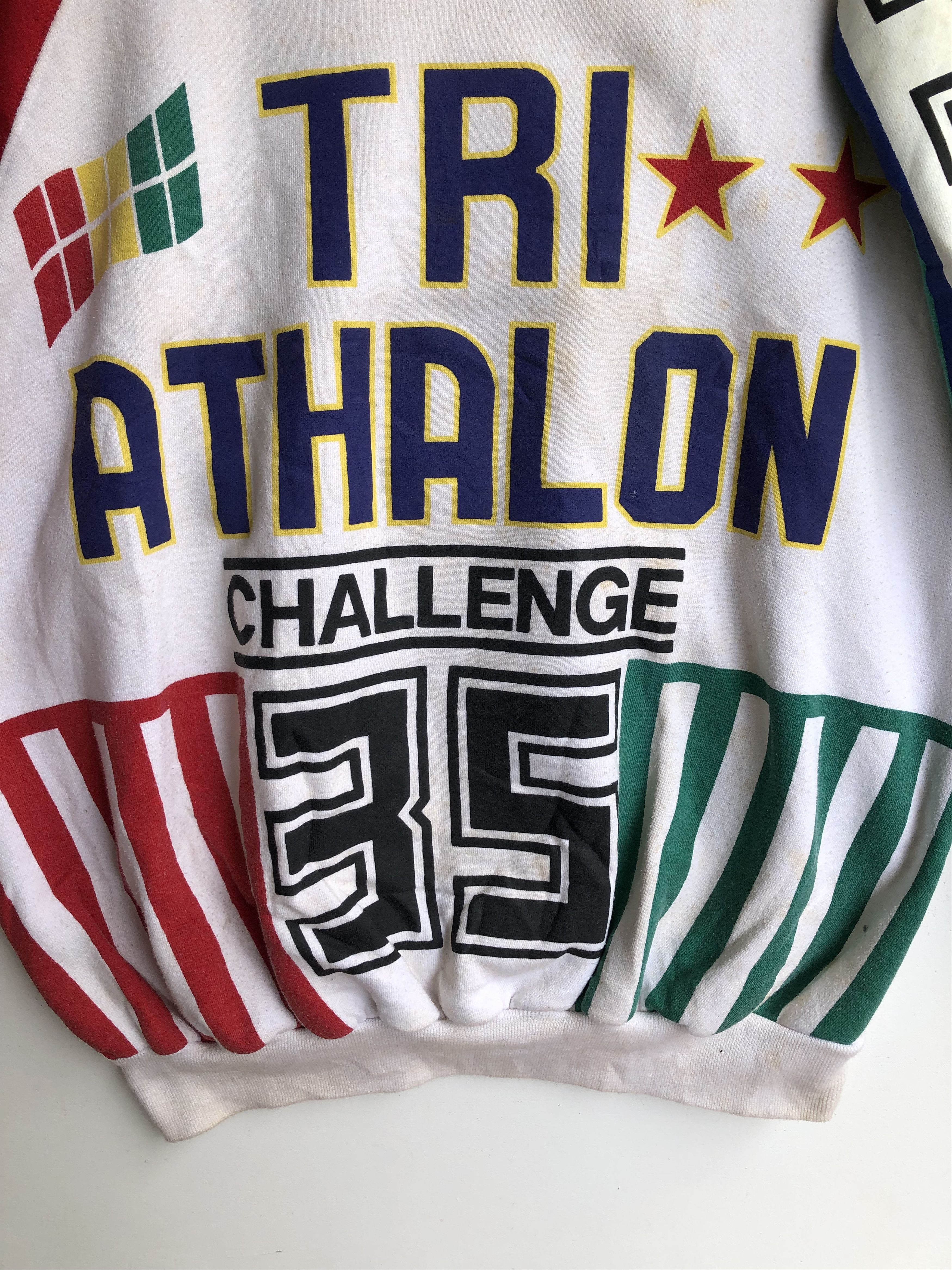 Vintage VINTAGE 80’S TRIATHLON CHALLENGE USA LOOSE FIT SWEATSHIRT Size US M / EU 48-50 / 2 - 4 Thumbnail