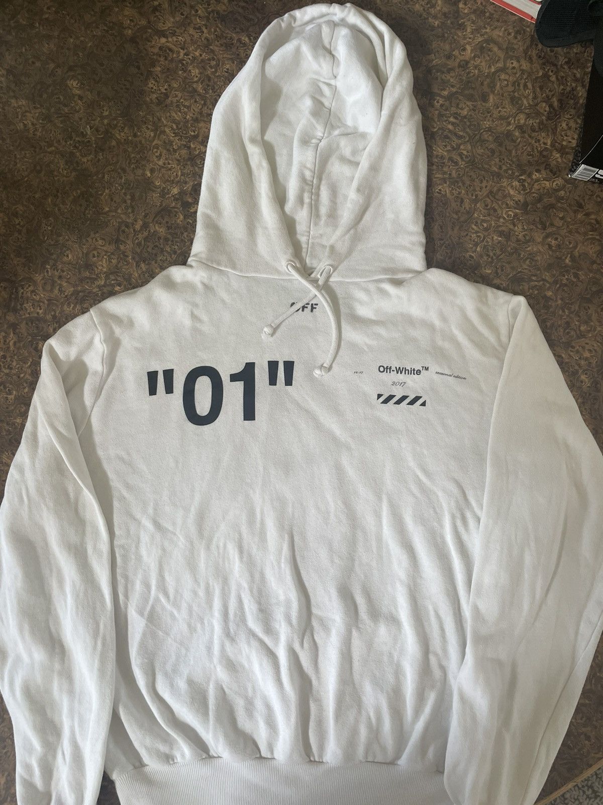 01 off hot sale white hoodie