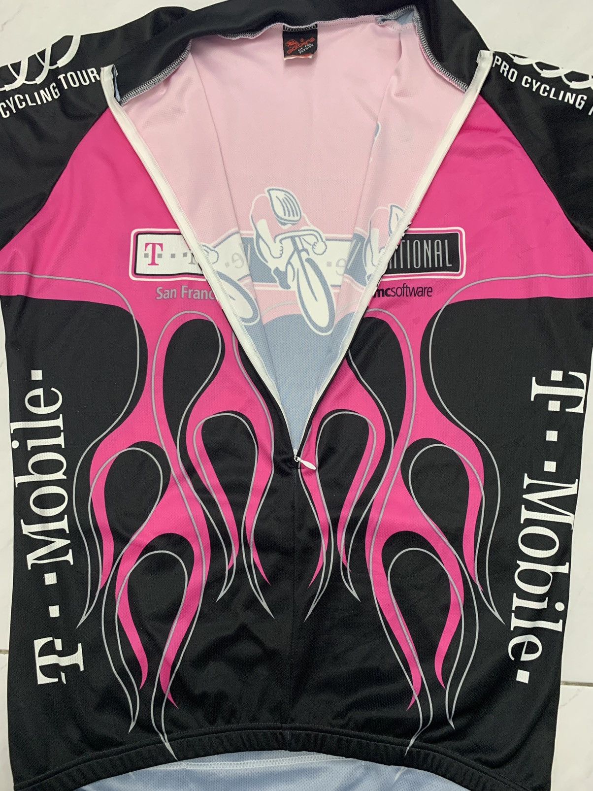 Sports Specialties Giordana T Mobile Bicycle Jersey Pro Cycling Tour Size US L / EU 52-54 / 3 - 3 Thumbnail