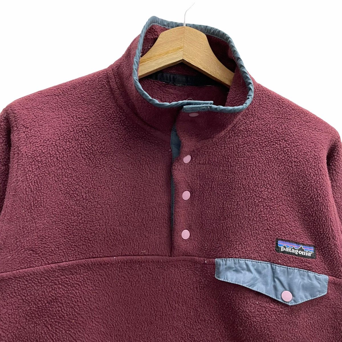 Patagonia × Vintage 💥90s PATAGONIA FLEECE SNAP BUTTON SWEATER Size US S / EU 44-46 / 1 - 4 Thumbnail