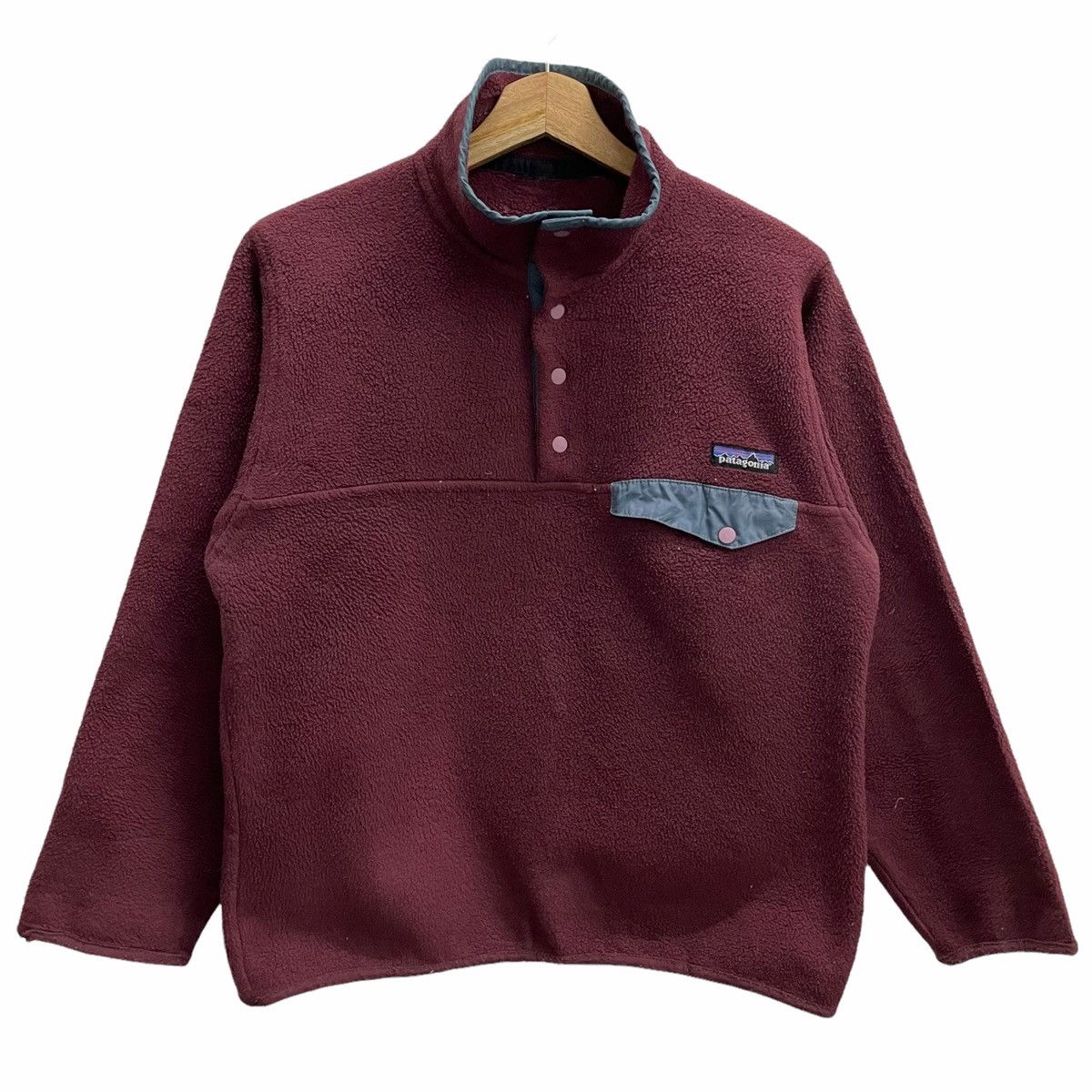 Patagonia × Vintage 💥90s PATAGONIA FLEECE SNAP BUTTON SWEATER Size US S / EU 44-46 / 1 - 1 Thumbnail