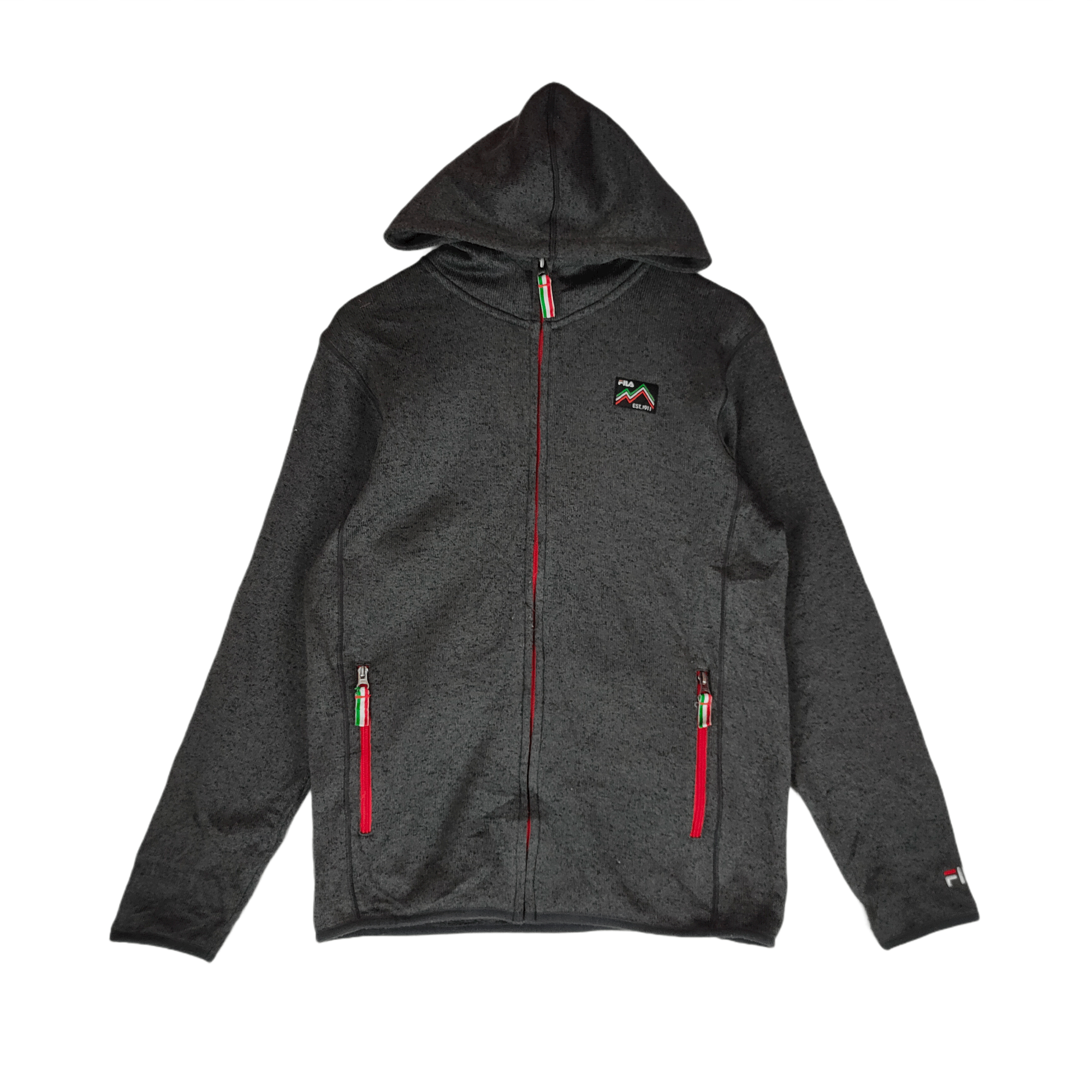 FILA Hoodie Full Zipper Spellout Medium Size Sweater