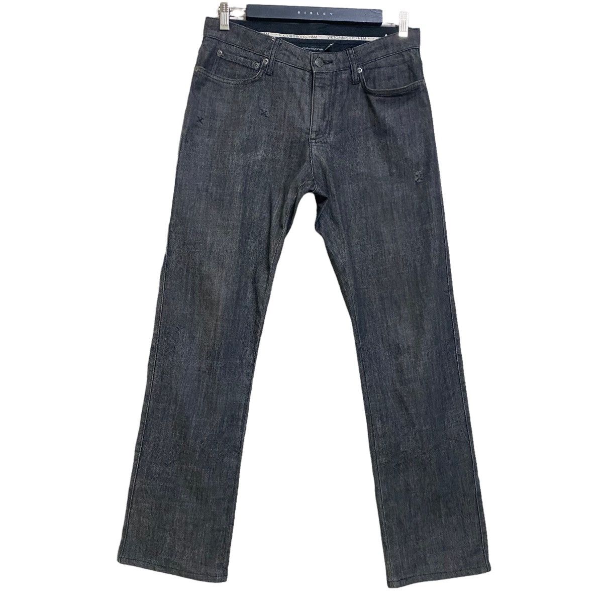 Viktor & Rolf VIKTOR&ROLF Black Denim Jeans Size US 30 / EU 46 - 2 Thumbnail