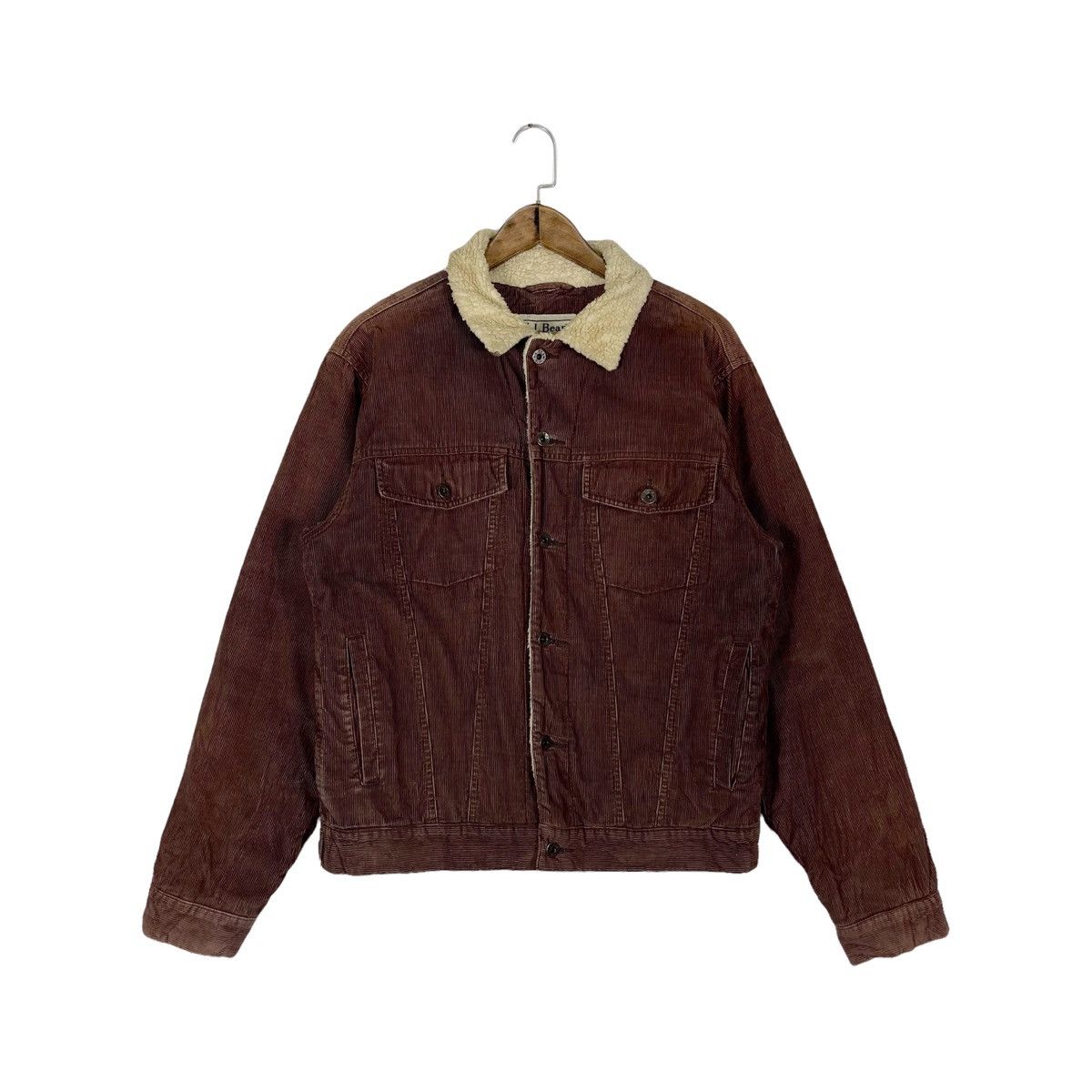 Vintage LL Bean Corduroy Sherpa Trucker Jacket