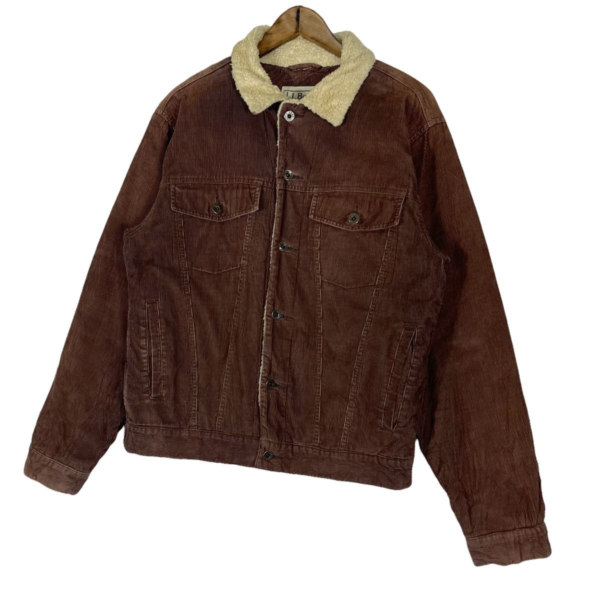 Vintage LL Bean Corduroy Sherpa Trucker Jacket